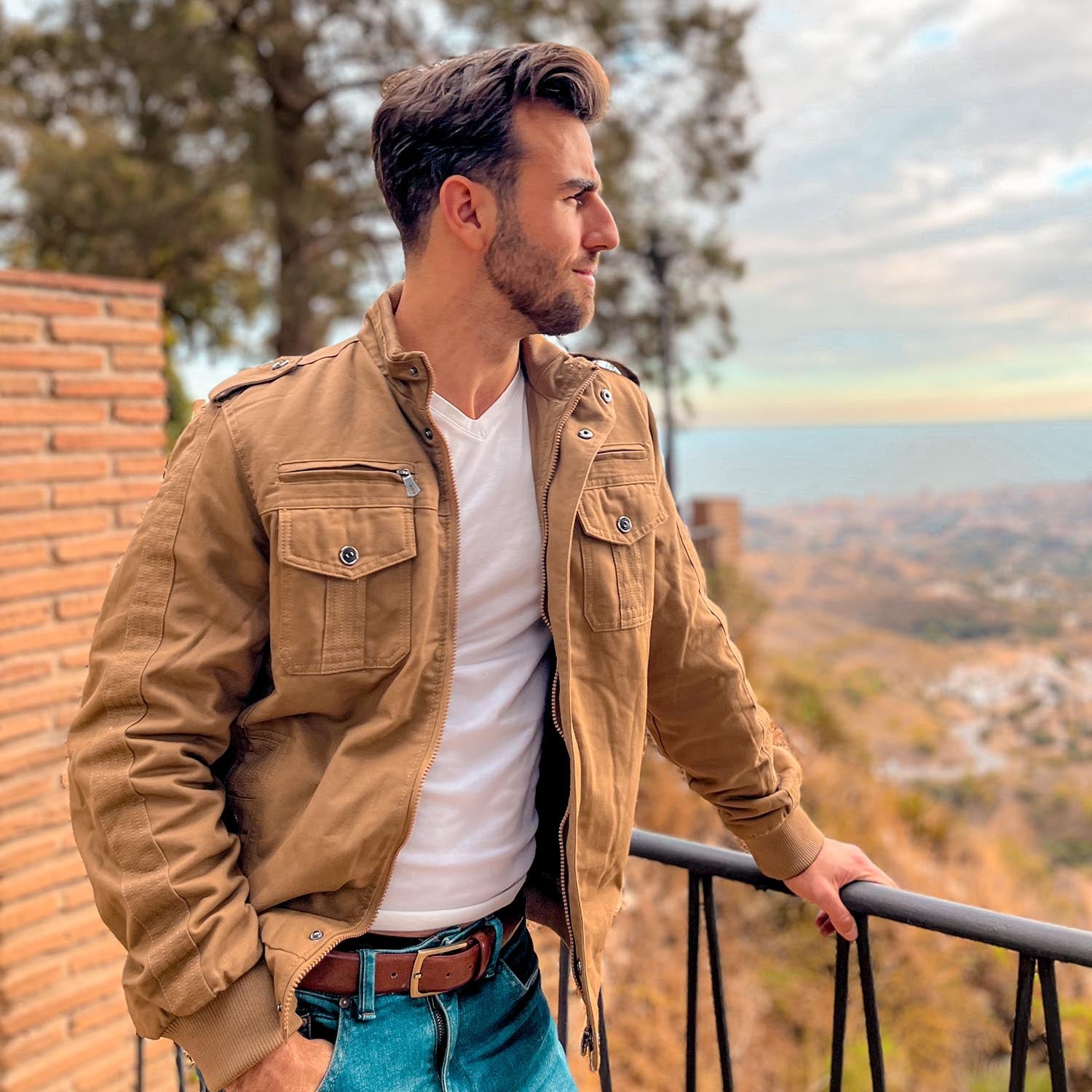 Men's Winter Military Cargo Jacket - Fleece Tactical Coat