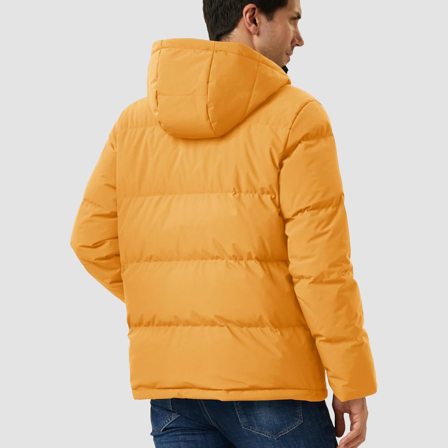 Men's Hooded Down Puffer Jacket, Water-Resistant & Windproof