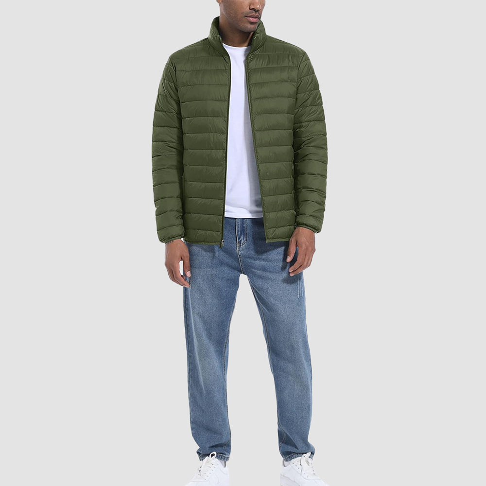 Men's Lightweight Puffer Jacket – Water-Repellent Winter Coat
