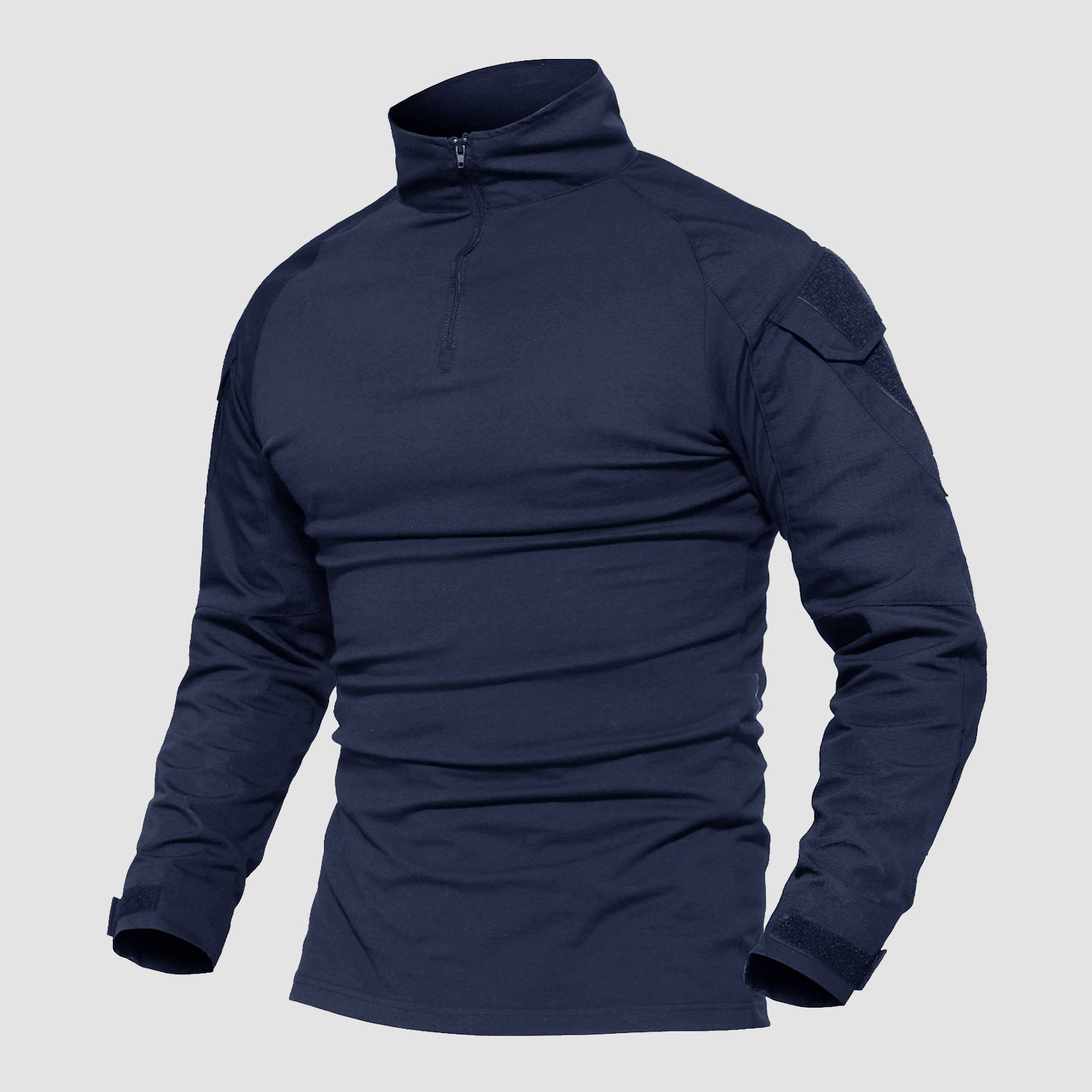 Men's 1/4 Zip Tactical Military Shirt with Pockets