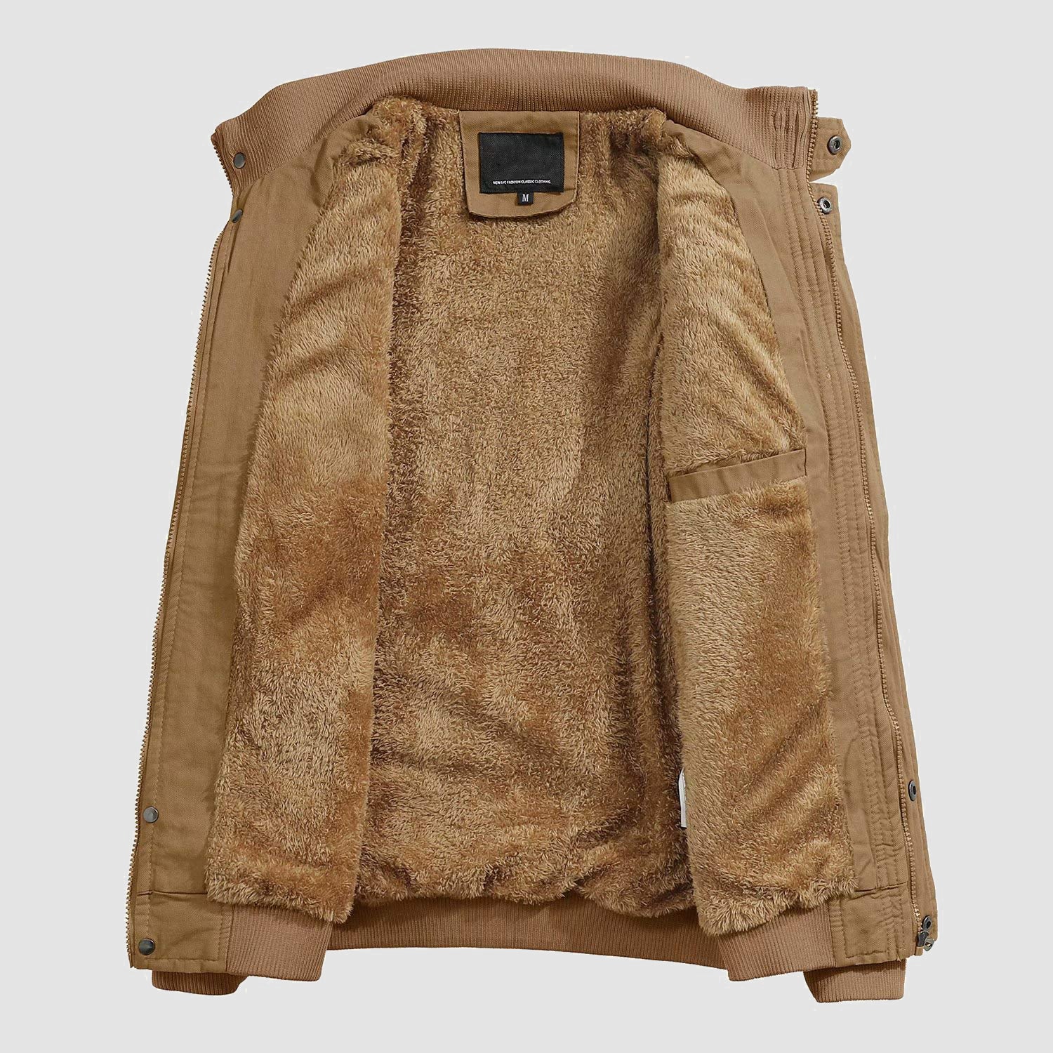 Men's Cotton Military Bomber Lightweight Zip-Up Jacket