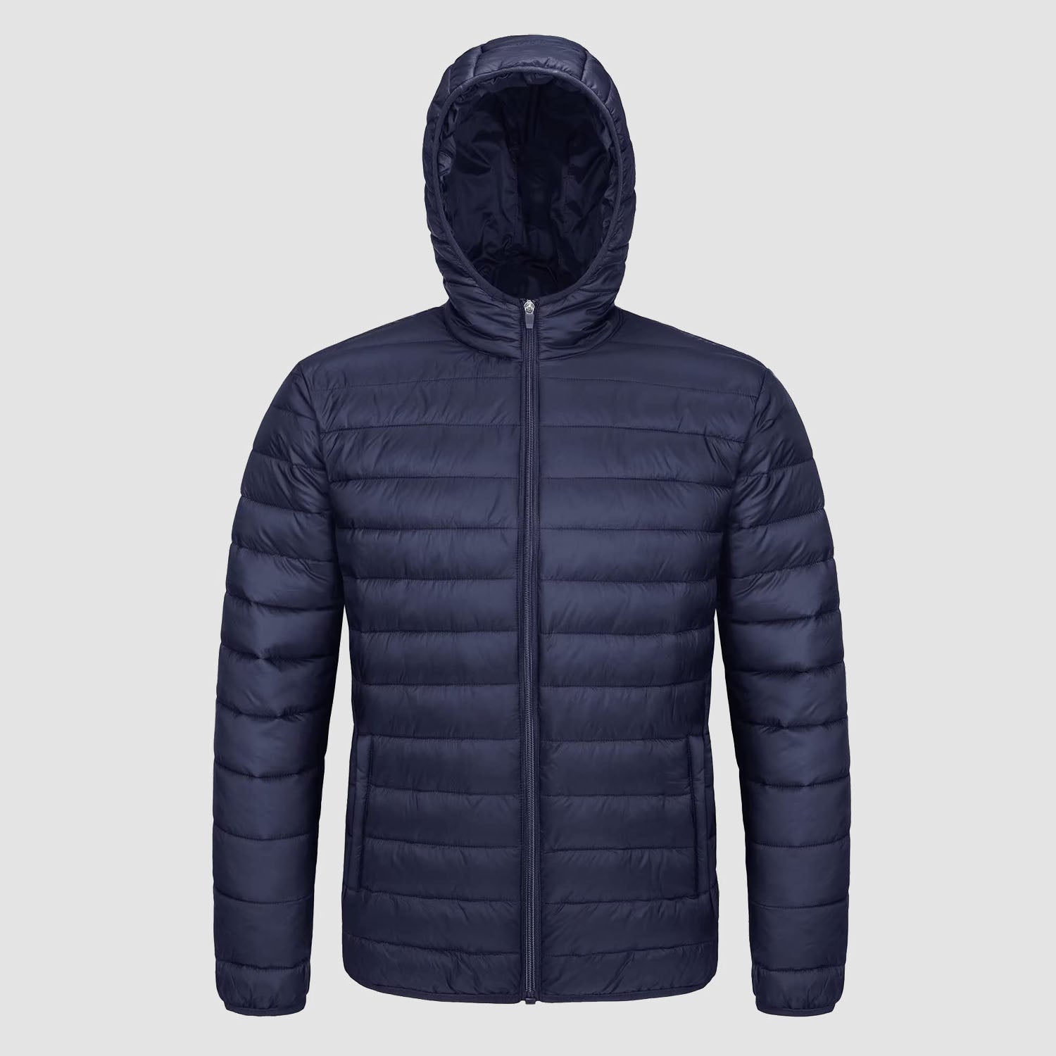 Men's Lightweight Hooded Puffer Jacket - Quilted Winter Coat