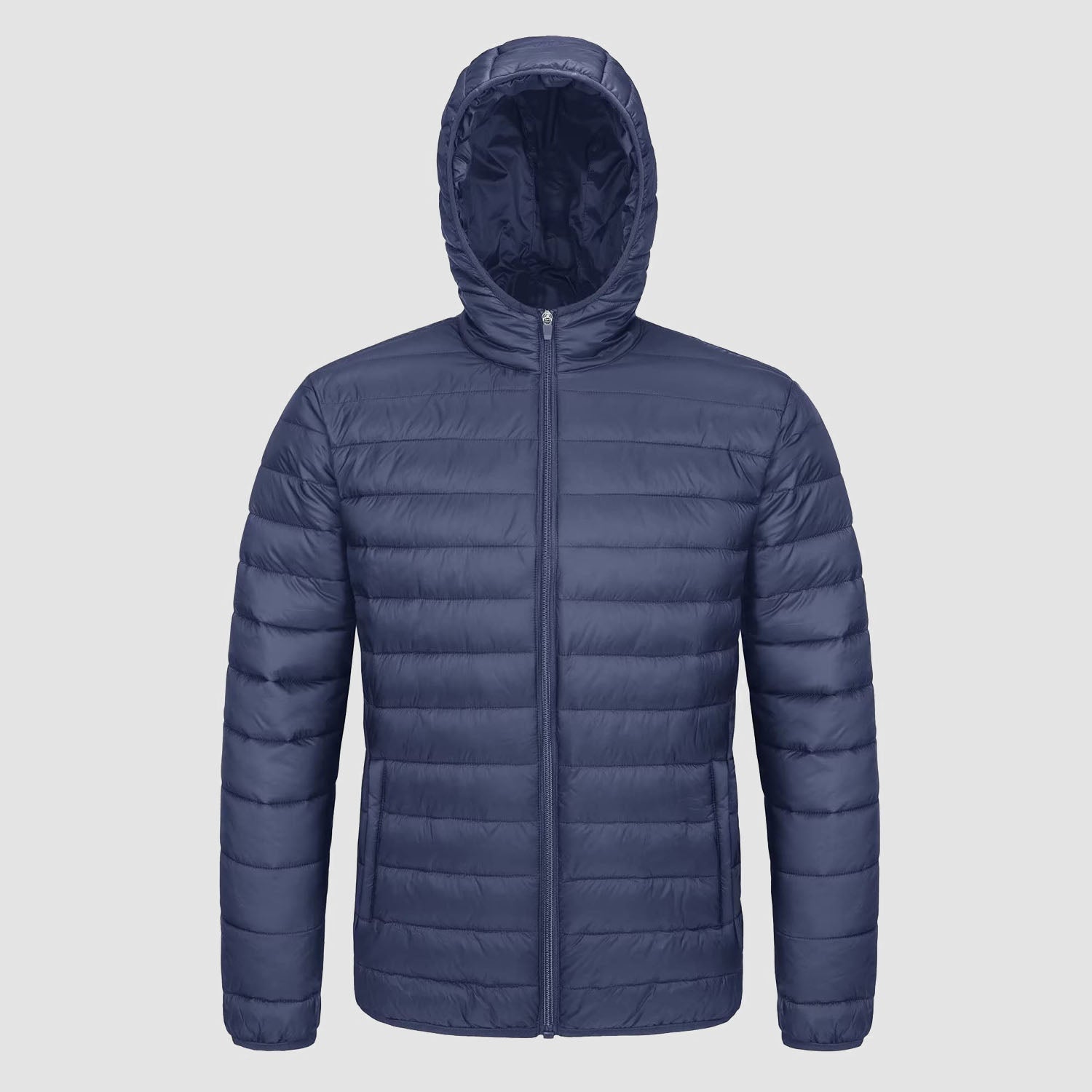 Men's Lightweight Hooded Puffer Jacket - Quilted Winter Coat