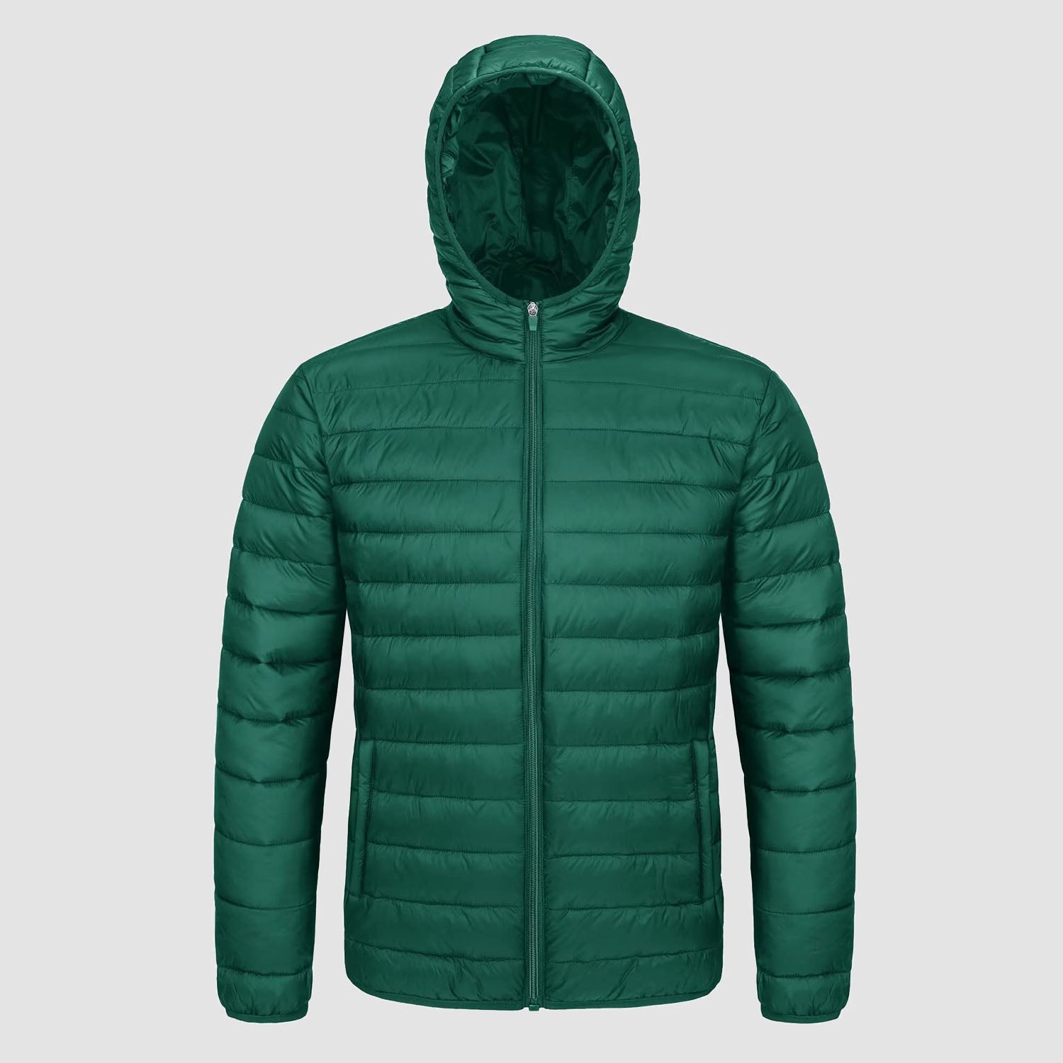 Men's Lightweight Hooded Puffer Jacket - Quilted Winter Coat