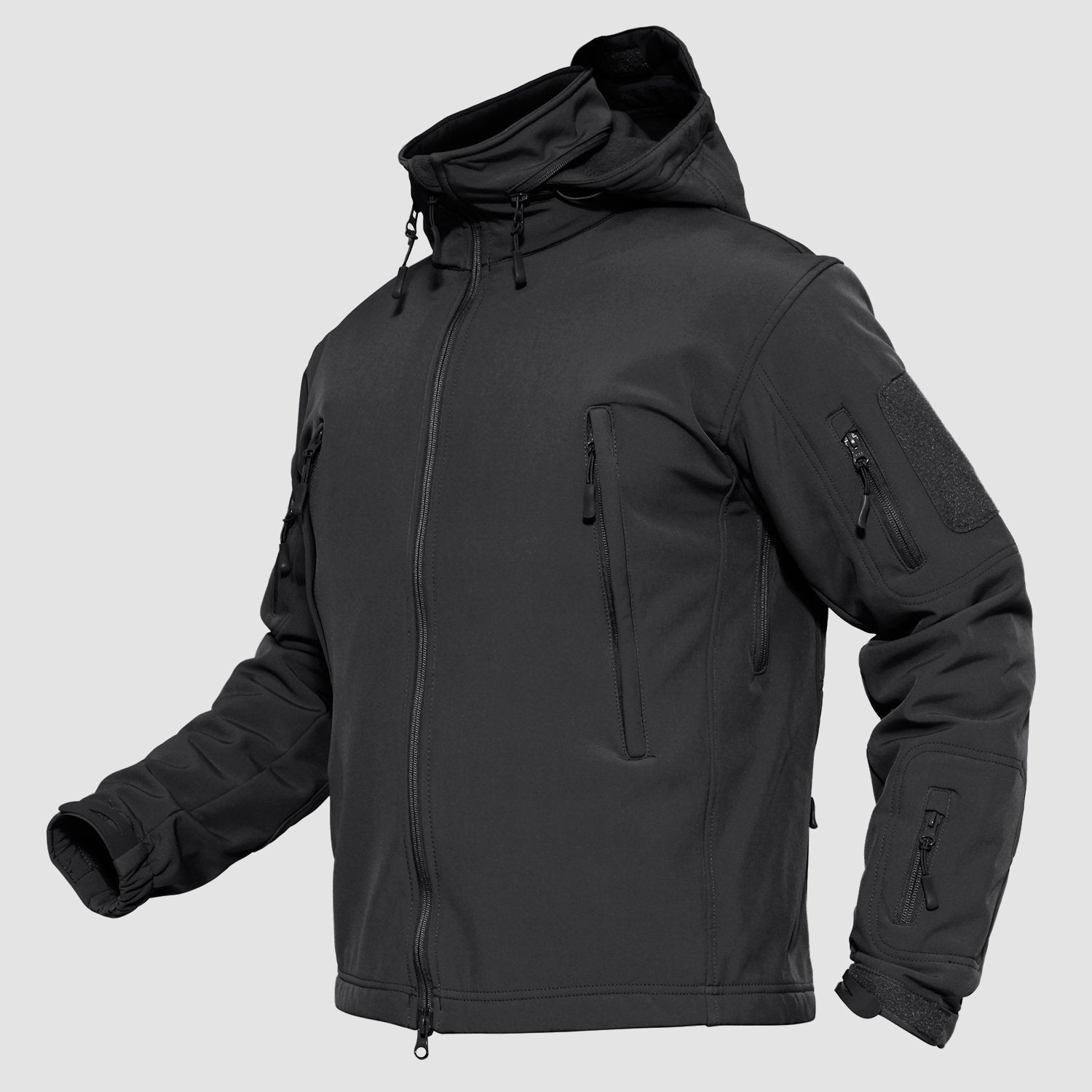 Men's Water-Resistant Tactical Jacket with Fleece Lining