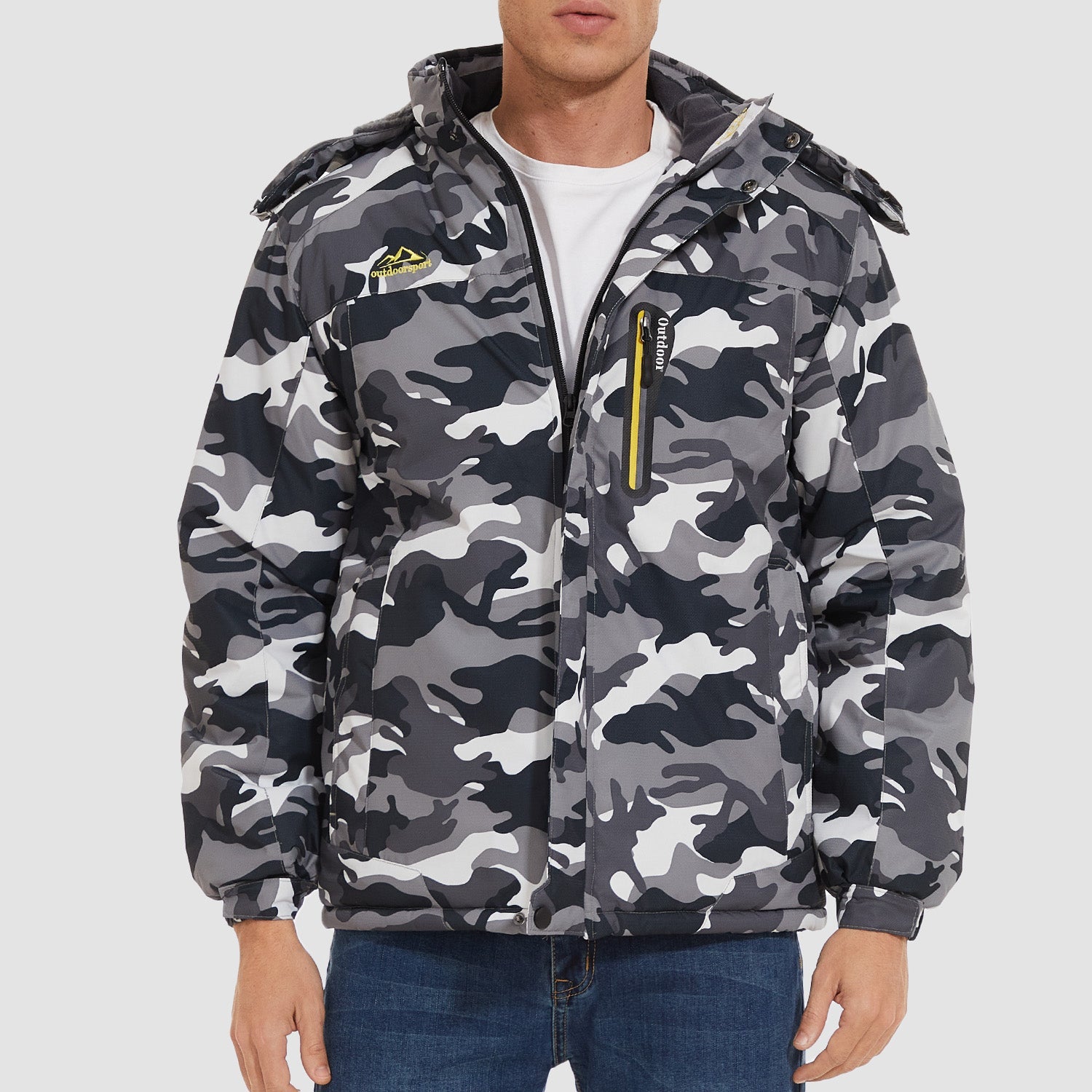 Men's Water-Resistant Ski Jacket - Warm Fleece Winter