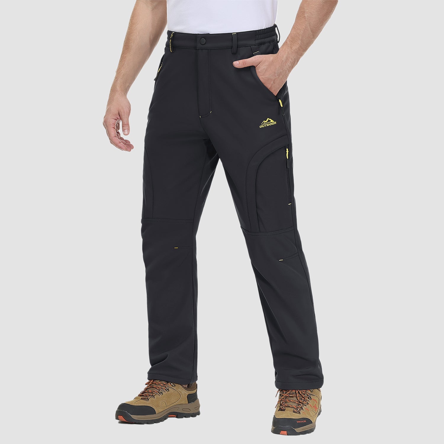 Men's Winter Hiking Pants - Fleece-Lined & Water-Resistant