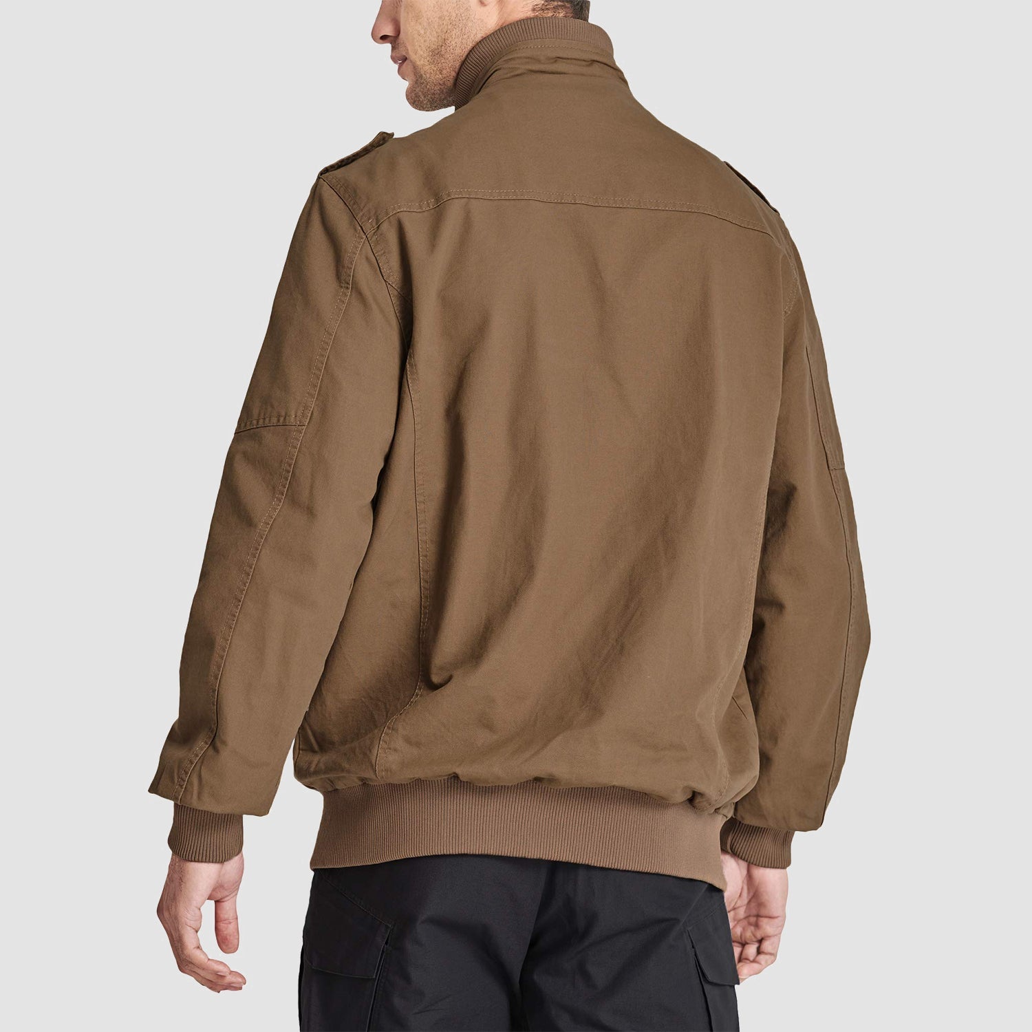 Men's Lightweight Cotton Cargo Jacket with Zip Pockets