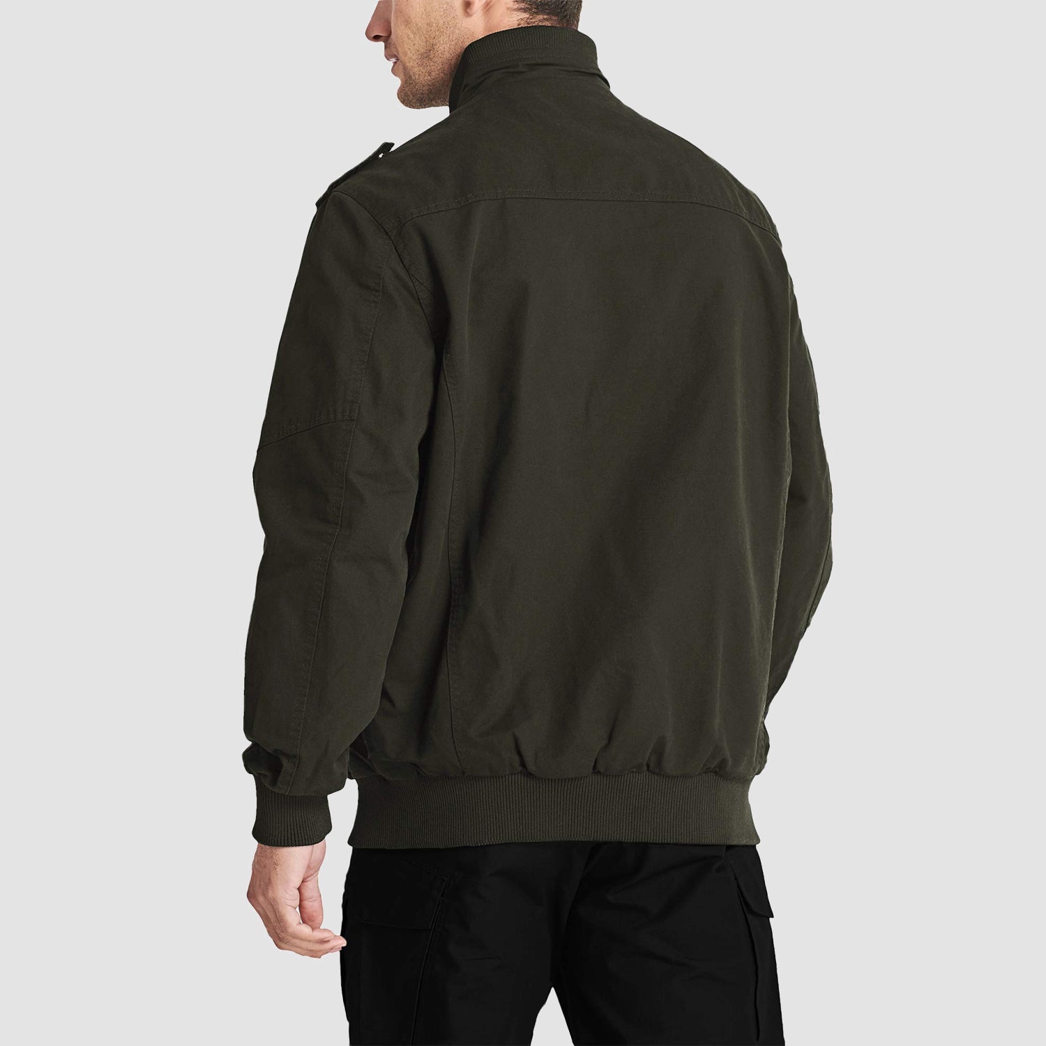 Men's Lightweight Cotton Cargo Jacket with Zip Pockets