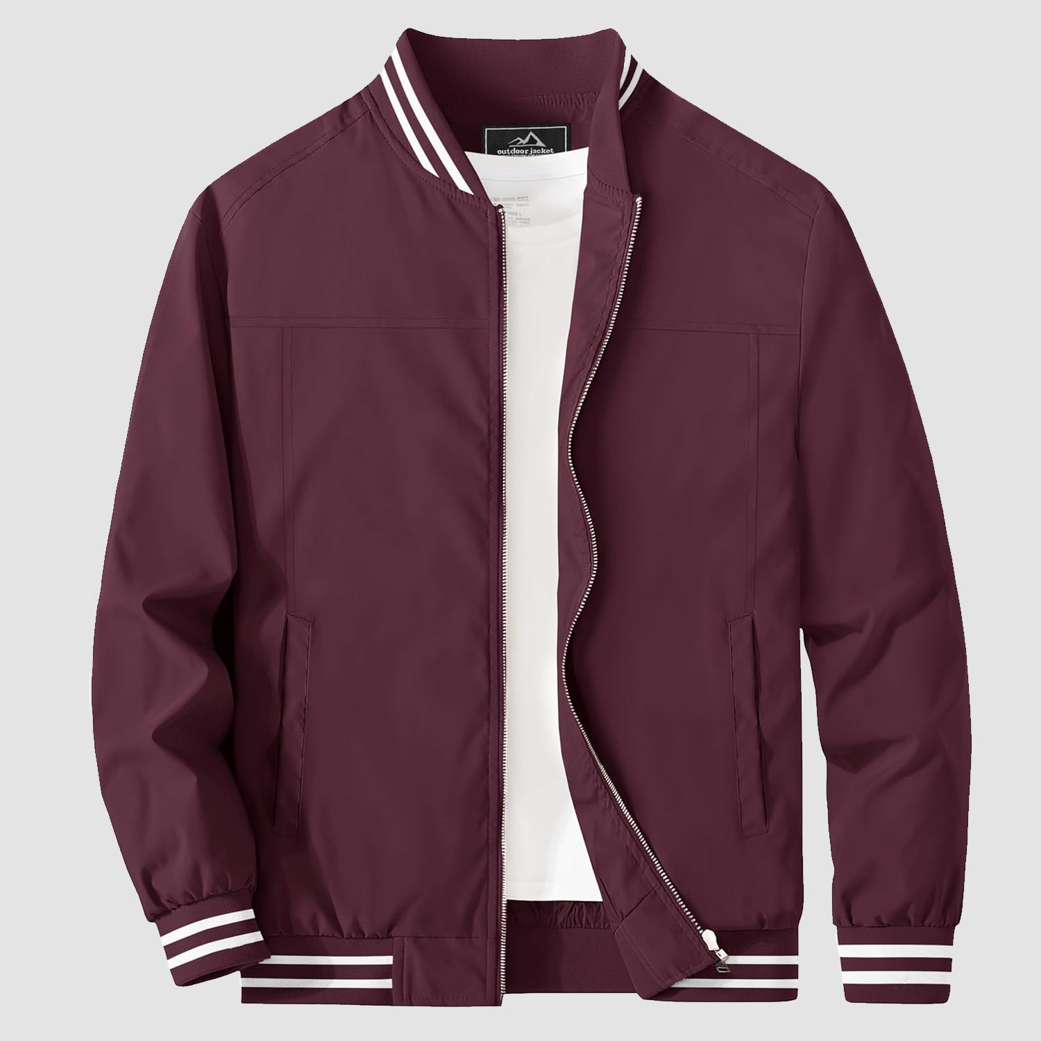 Men's Lightweight Bomber Jacket Casual Windbreaker