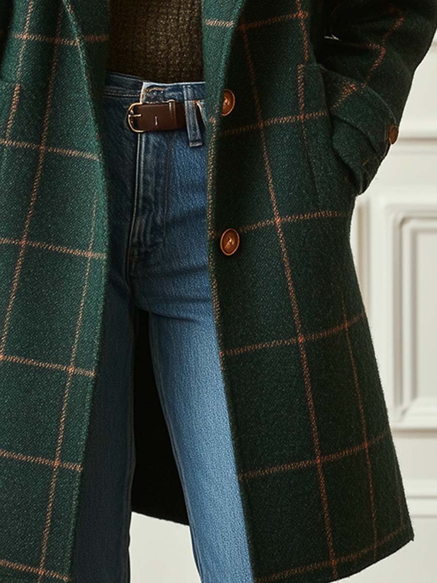 Cambridge Women’s Wool Check Coat