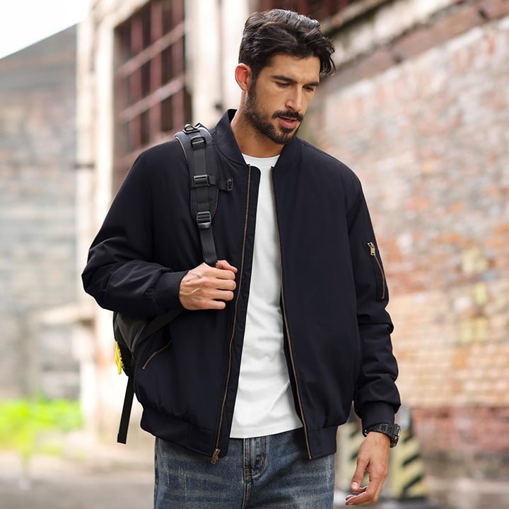 Men's Bomber Jacket – Casual Zip-Up Windbreaker