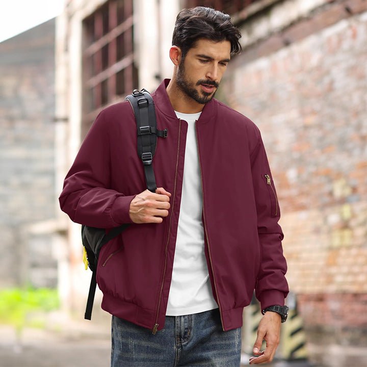 Men's Bomber Jacket – Casual Zip-Up Windbreaker