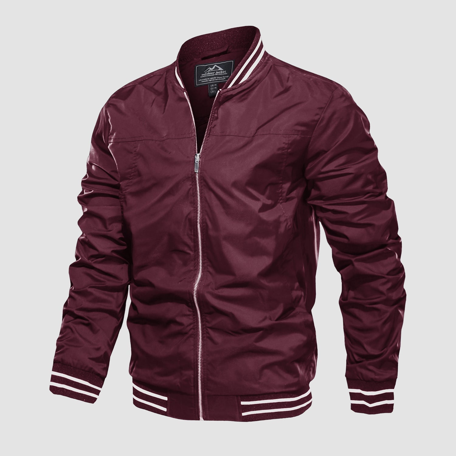 Men's Lightweight Bomber Jacket Casual Windbreaker