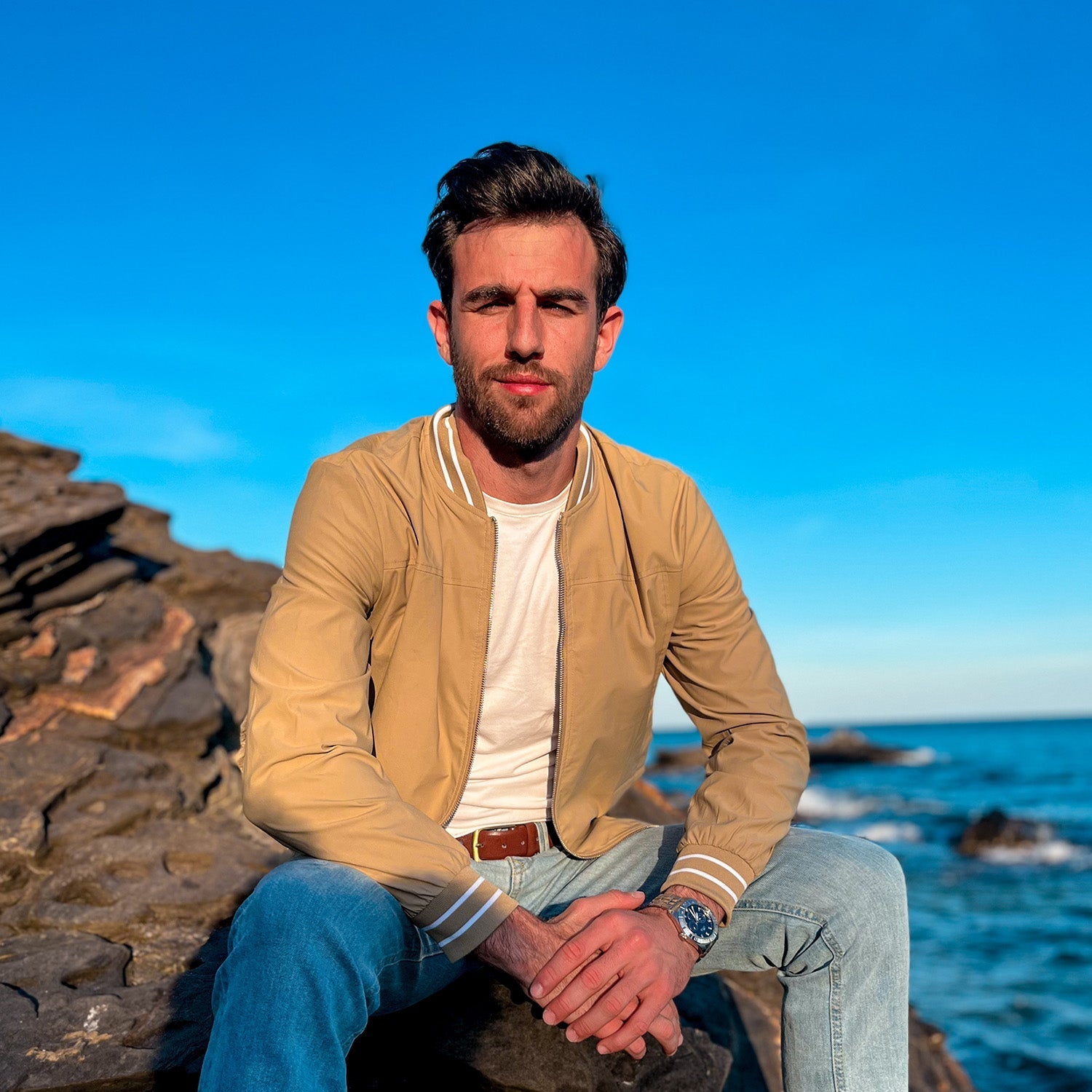 Men's Lightweight Bomber Jacket Casual Windbreaker