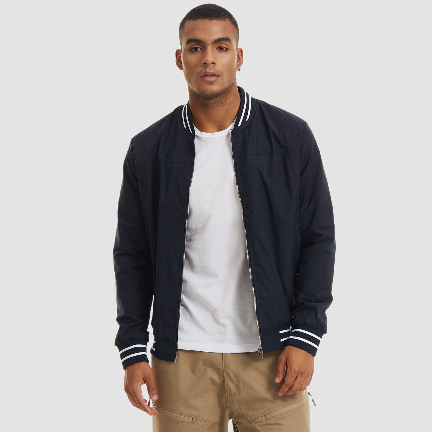 Men's Lightweight Bomber Jacket Casual Windbreaker