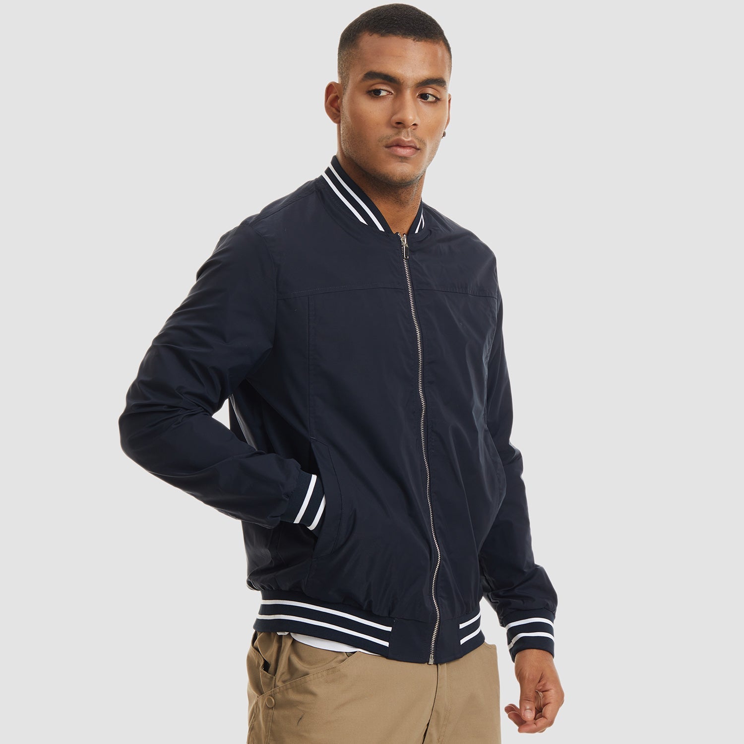 Men's Lightweight Bomber Jacket Casual Windbreaker