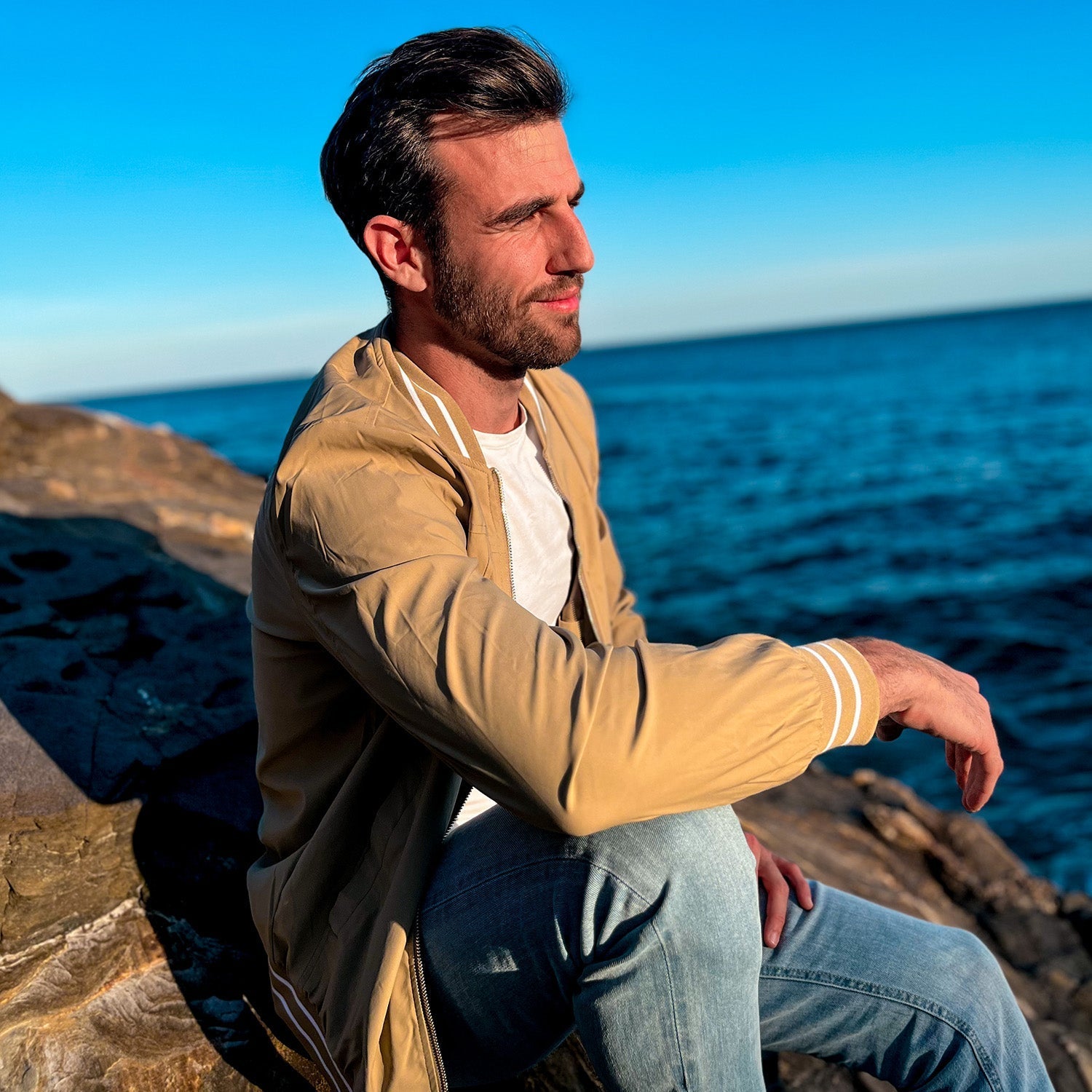 Men's Lightweight Bomber Jacket Casual Windbreaker