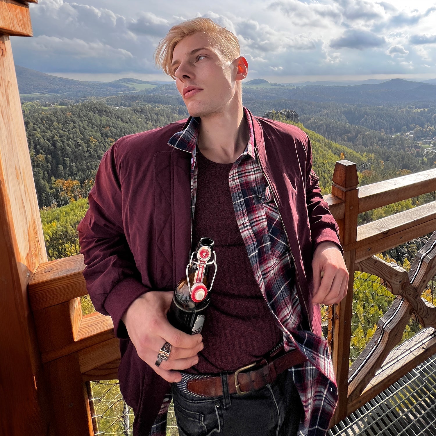 Men's Bomber Jacket – Casual Zip-Up Windbreaker