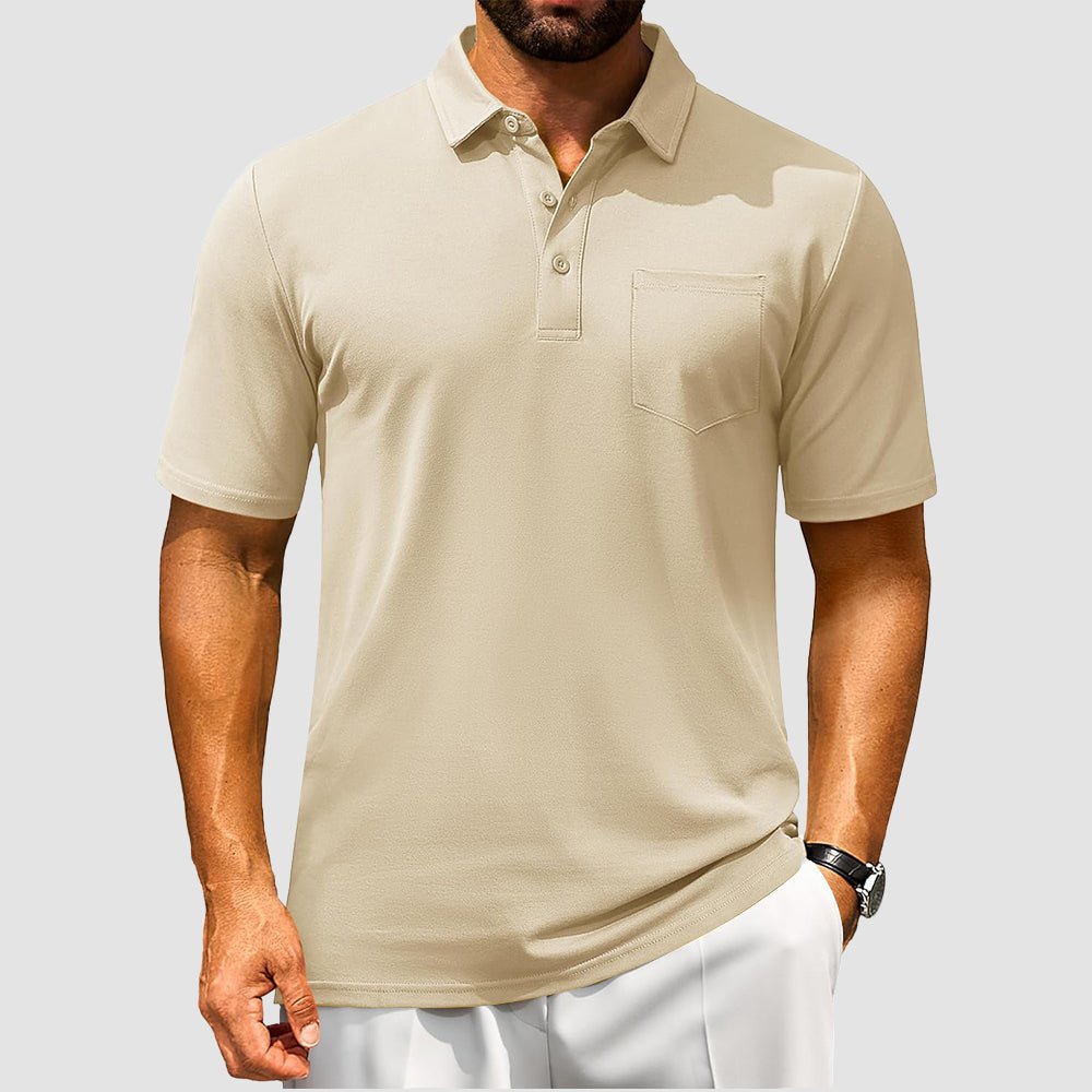 Men's Cotton Polo Shirts - Breathable Short Sleeve Golf Tee