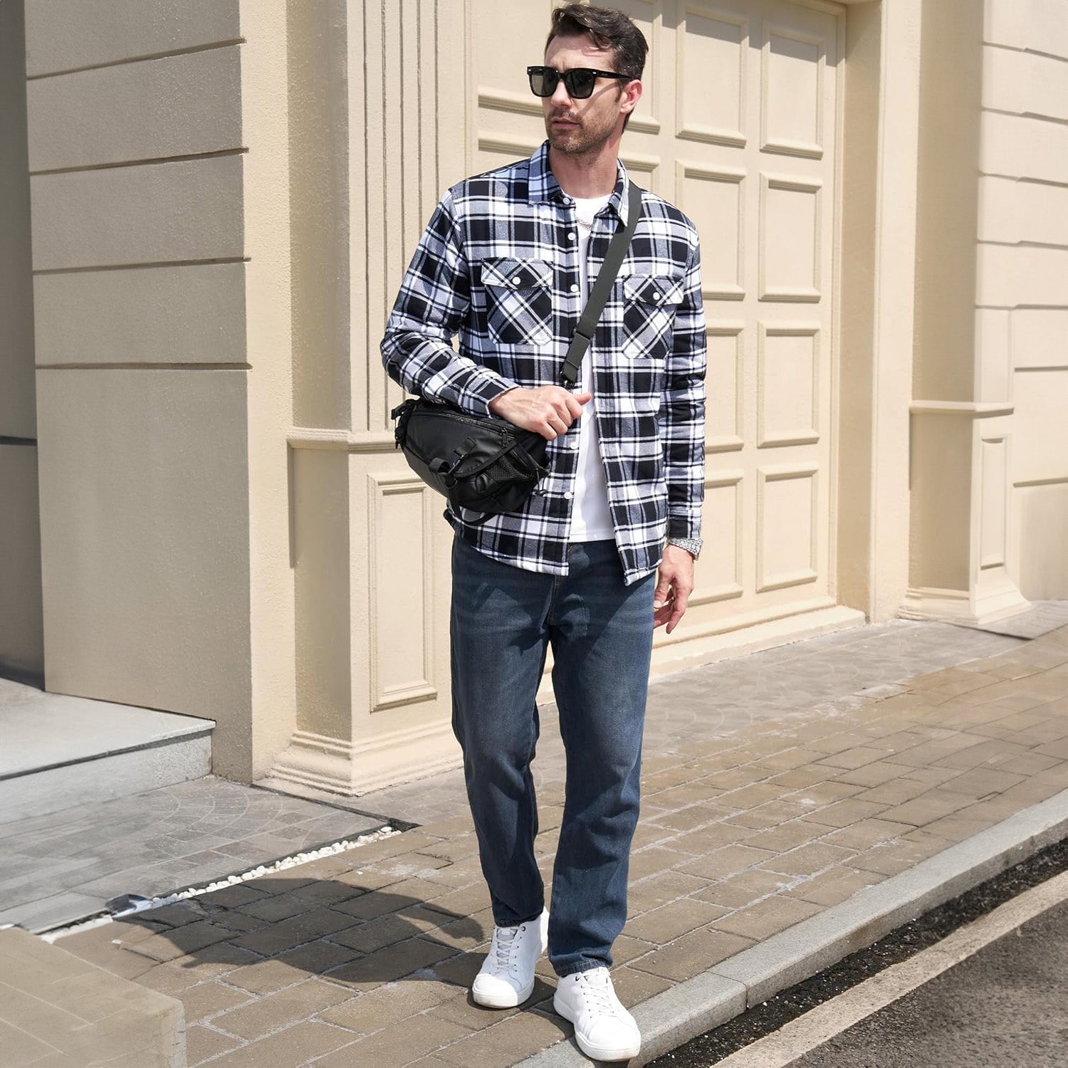 Men's Flannel Shirt Jacket - Fleece Lined Cotton Winter Coat