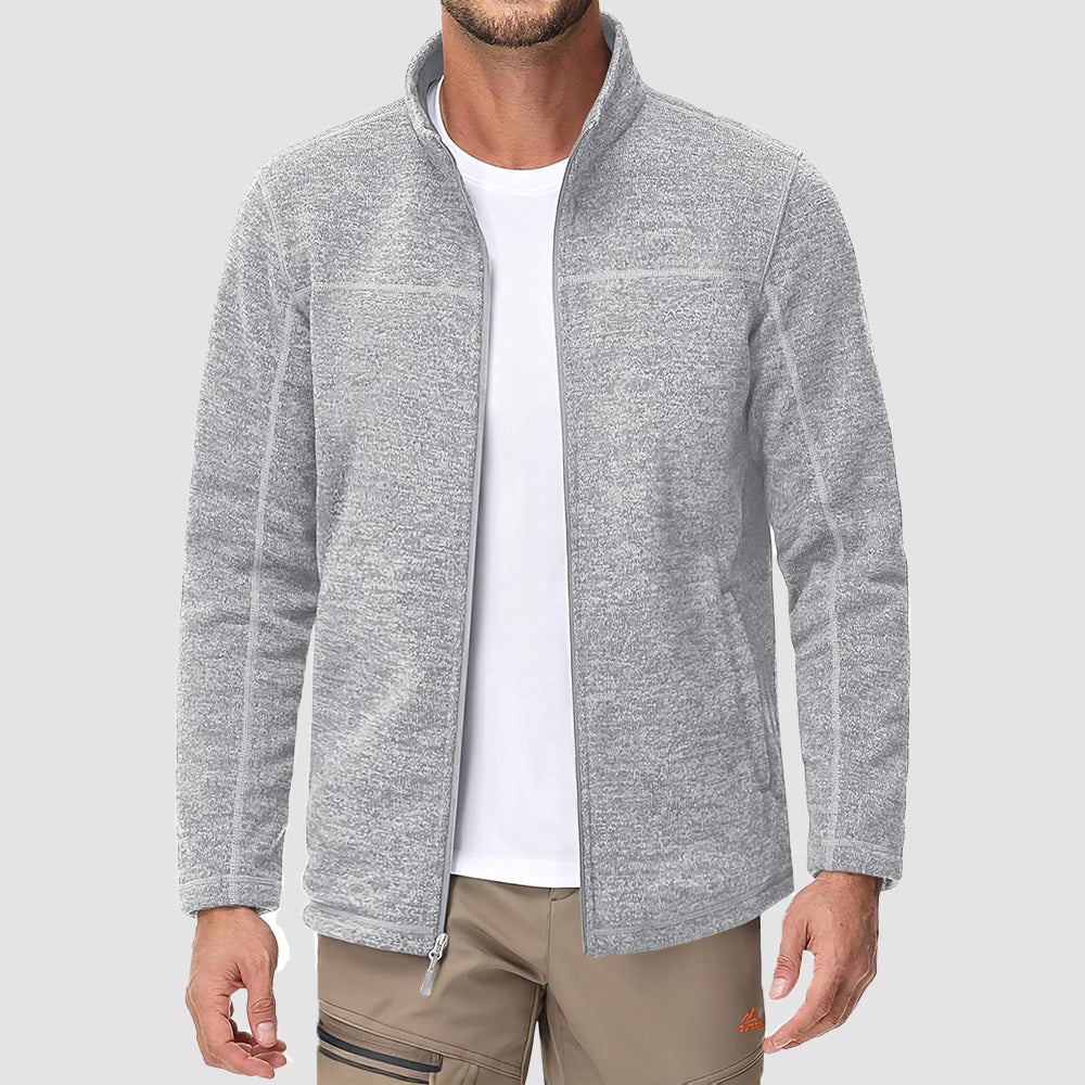Men's Fleece Jacket Full Zip Lightweight Warm Winter Sweatshirt