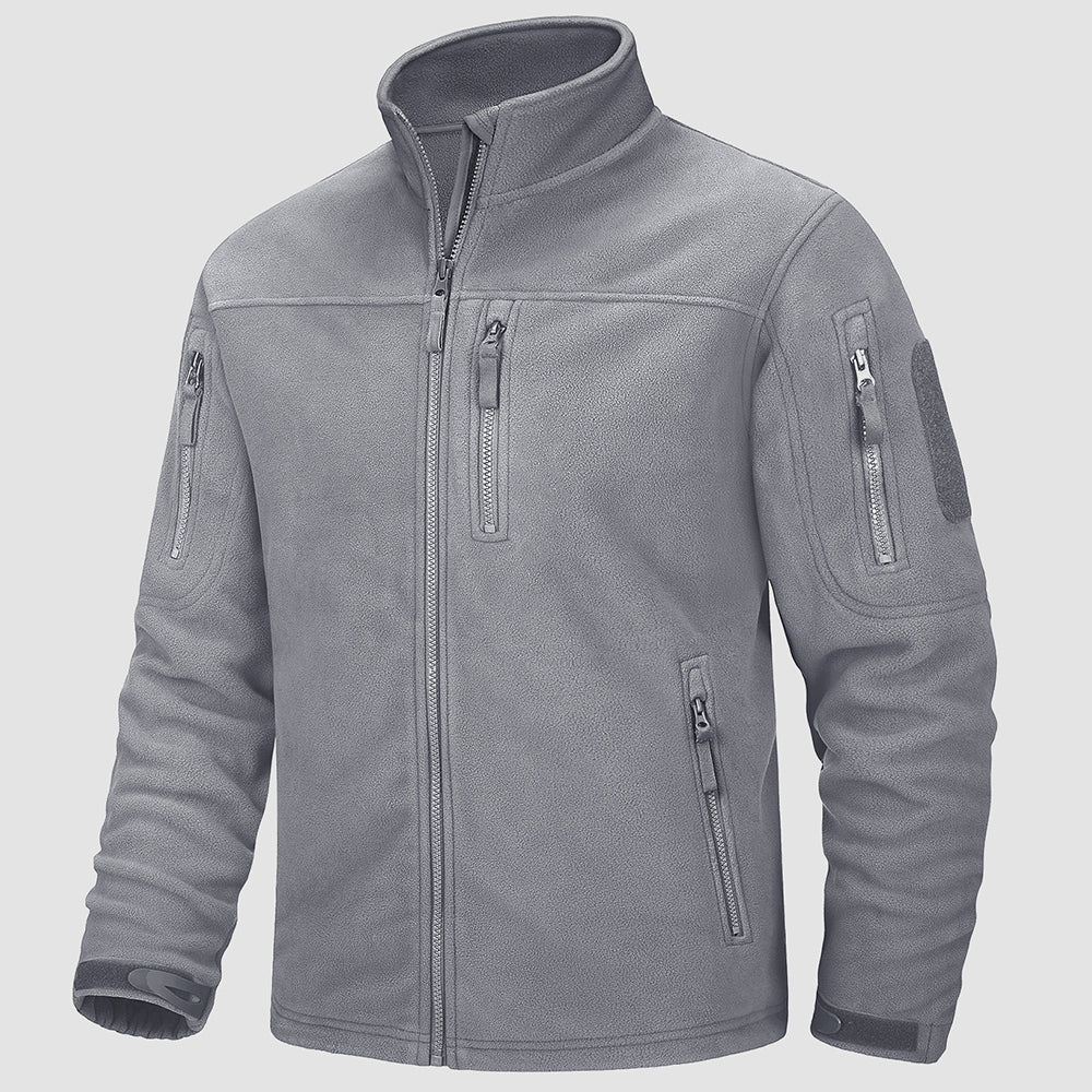 Men's Fleece Tactical Jacket Stand Collar Military Field Jackets