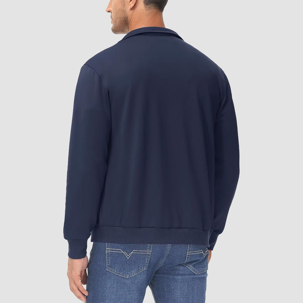 Men's Lightweight Full-Zip Track Jacket with Pockets