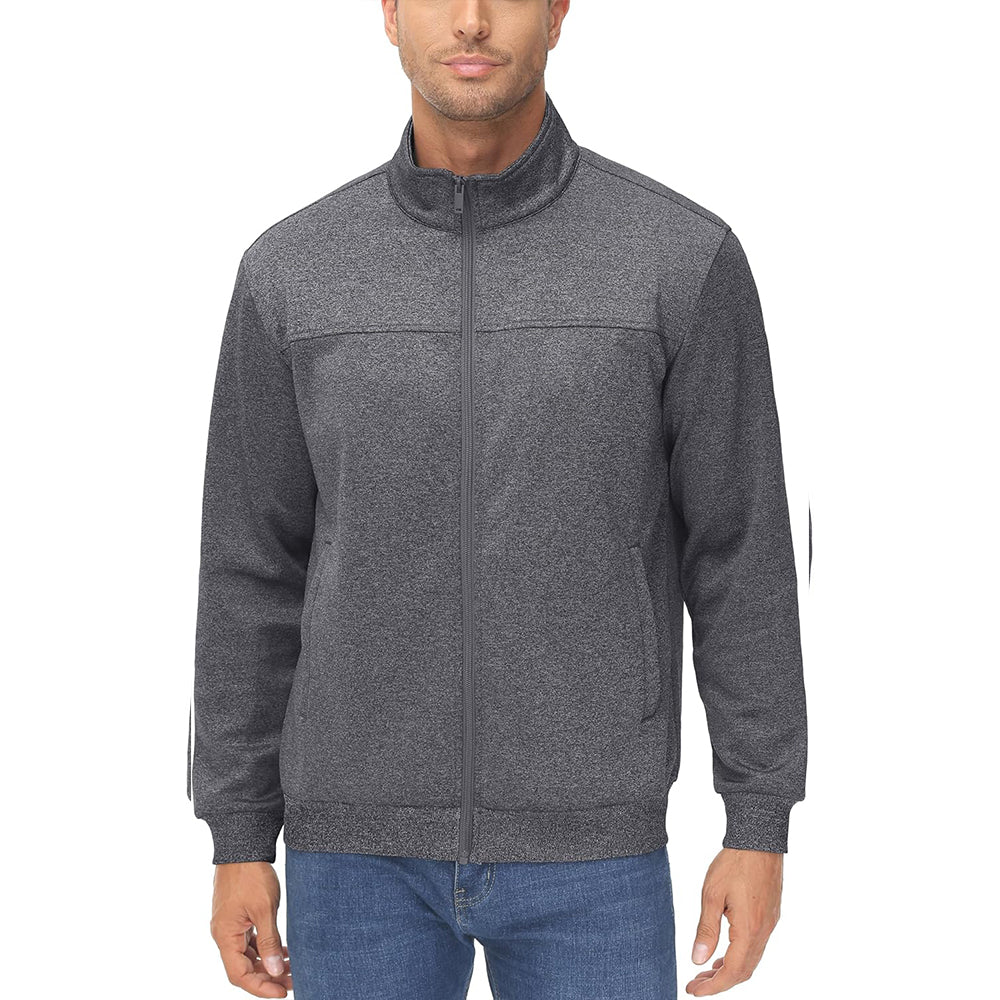 Men's Lightweight Full-Zip Track Jacket with Pockets