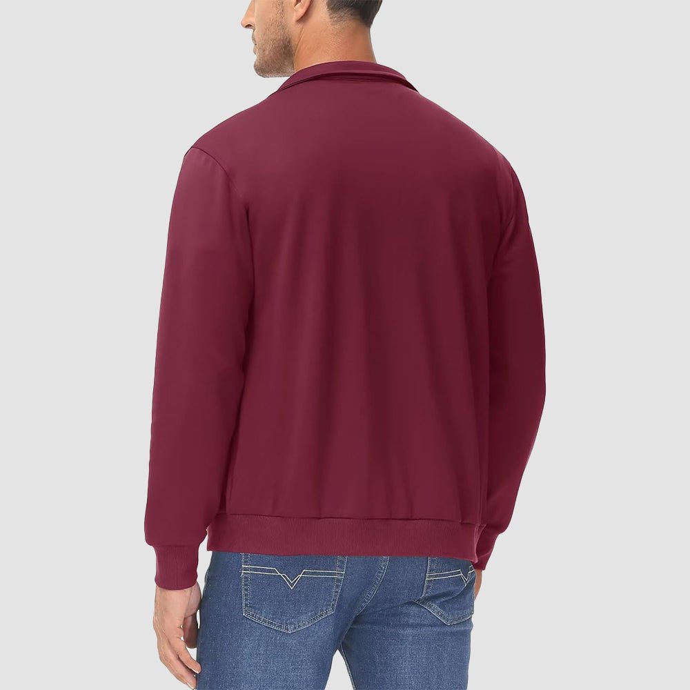 Men's Lightweight Full-Zip Track Jacket with Pockets