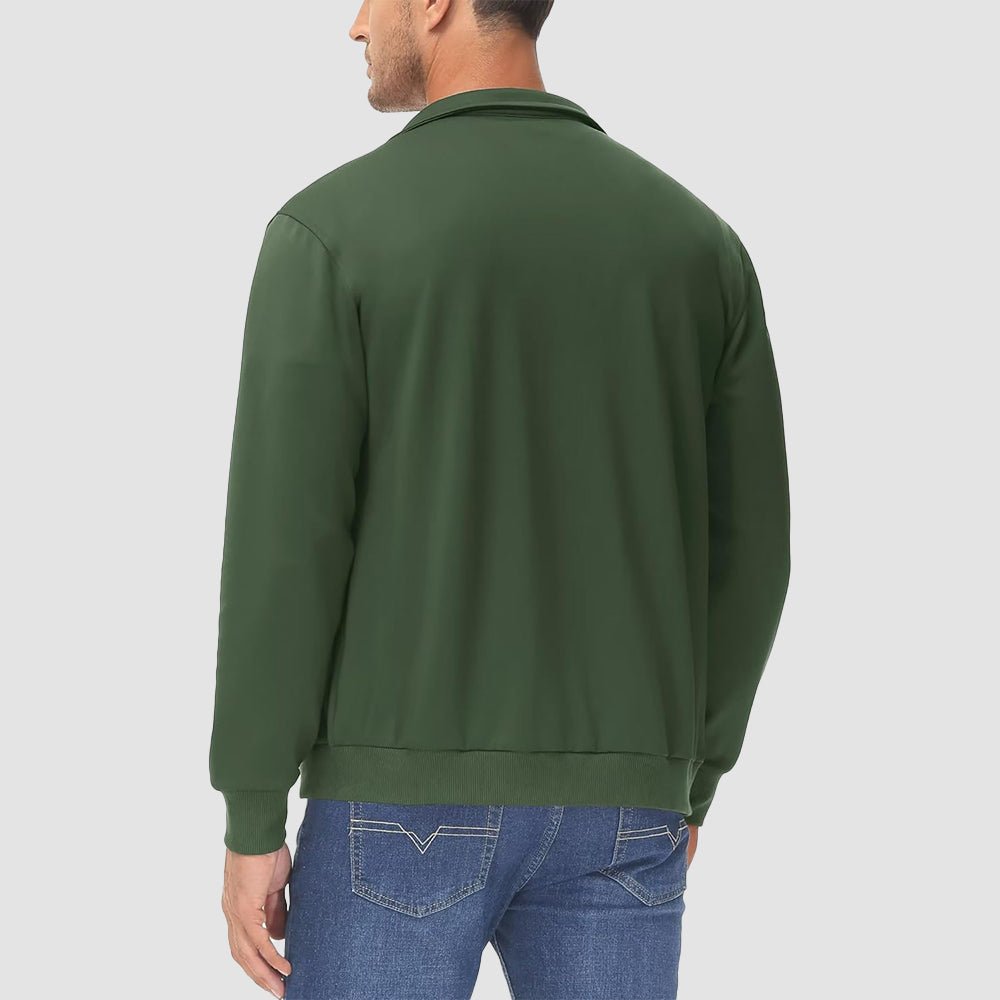 Men's Lightweight Full-Zip Track Jacket with Pockets