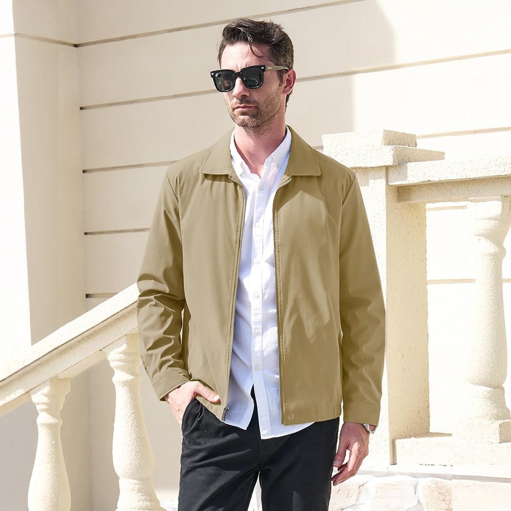 Men's Lightweight Jacket Casual Laydown Collar Jacket