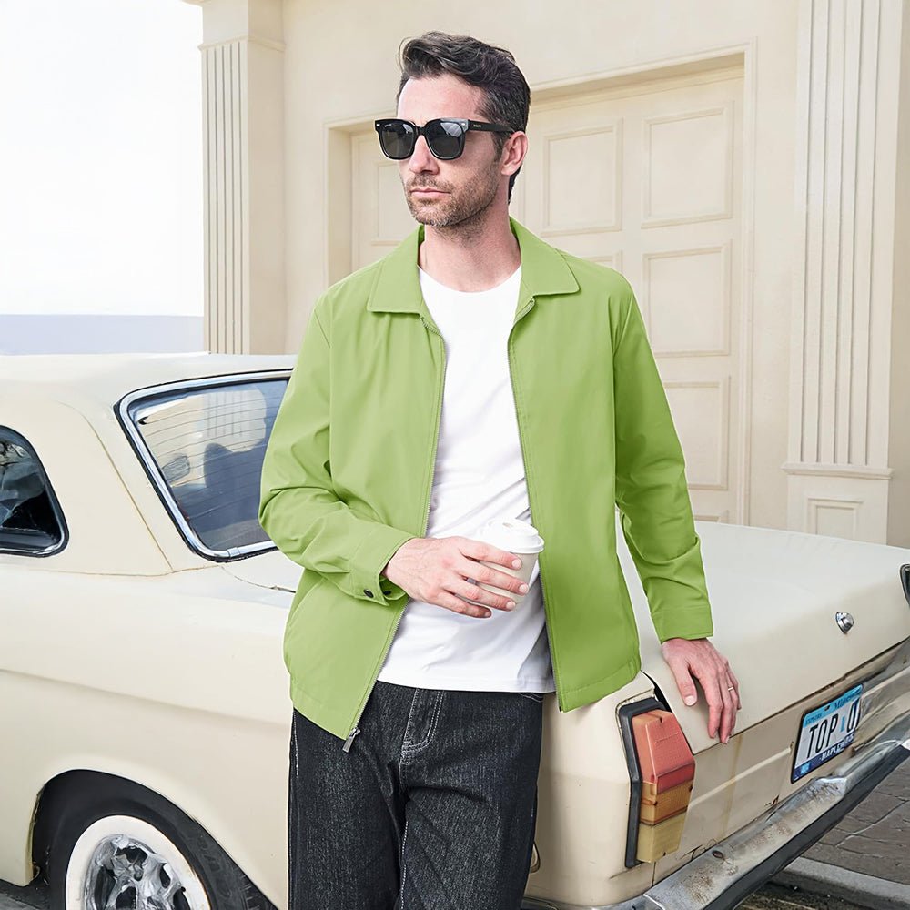 Men's Lightweight Jacket Casual Laydown Collar Jacket