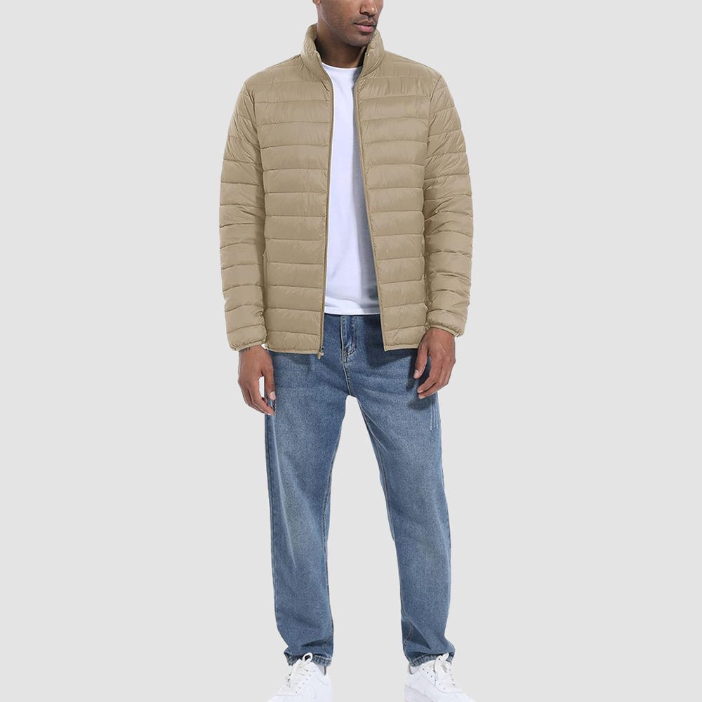 Men's Lightweight Puffer Jacket – Water-Repellent Winter Coat