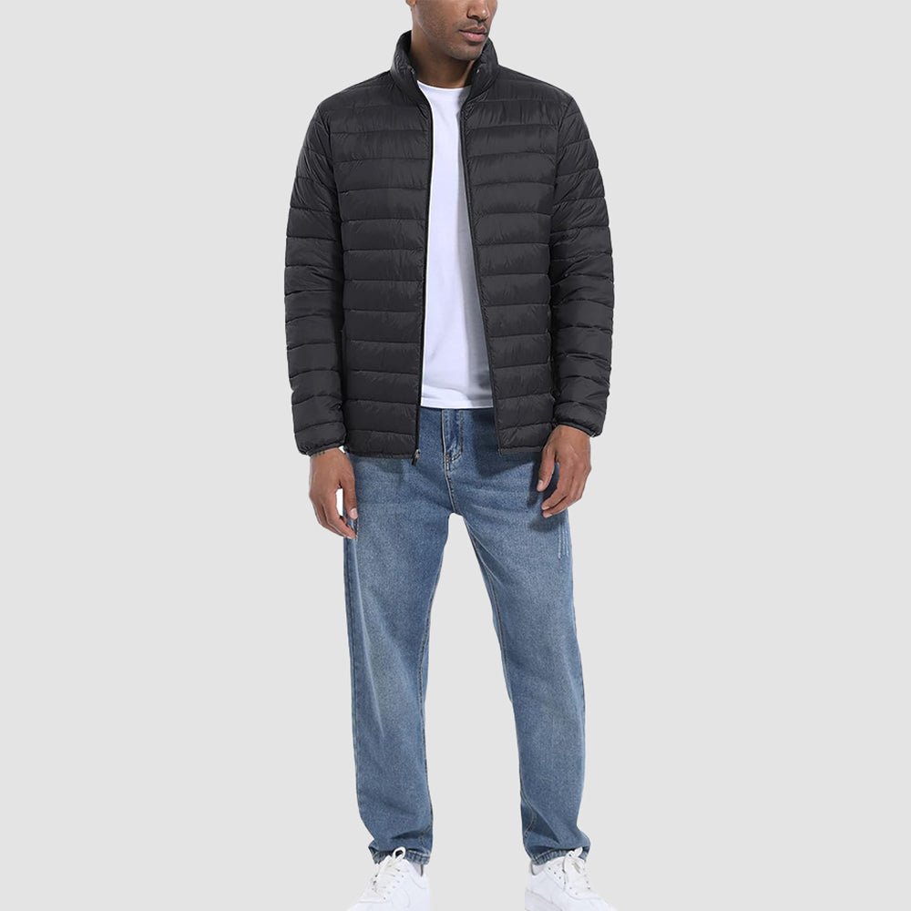 Men's Lightweight Puffer Jacket – Water-Repellent Winter Coat