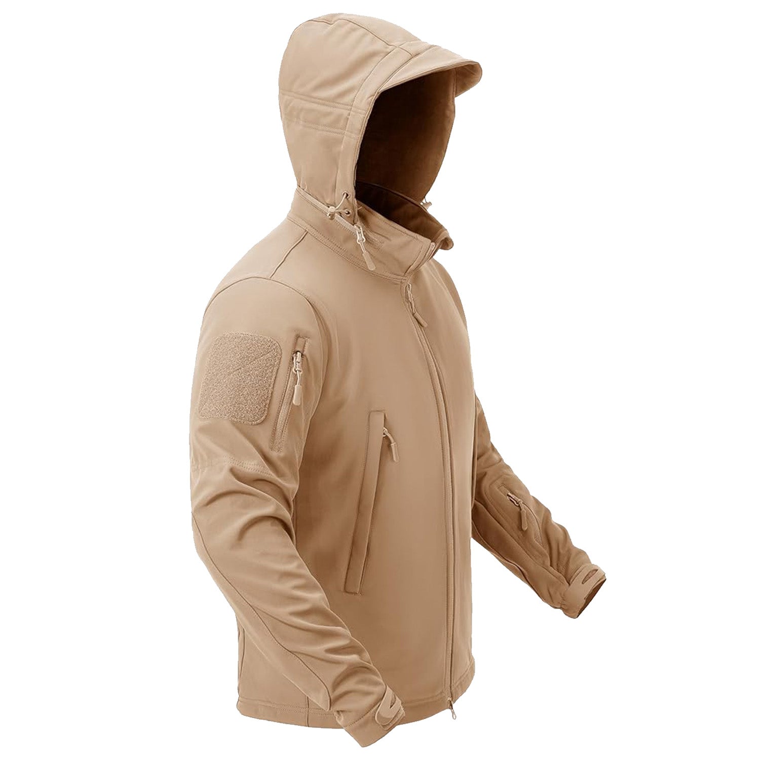 Men's Water-Resistant Tactical Jacket with Fleece Lining