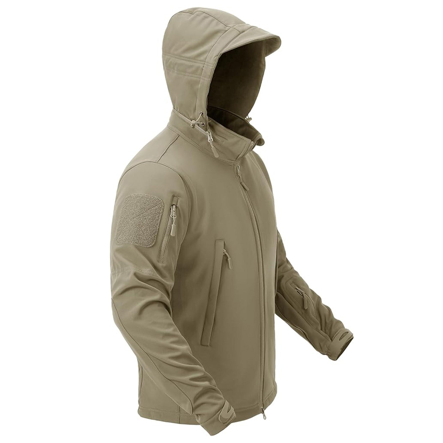 Men's Water-Resistant Tactical Jacket with Fleece Lining