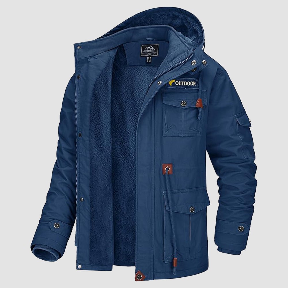 Men's Fleece Lined Parka Winter Military Jacket