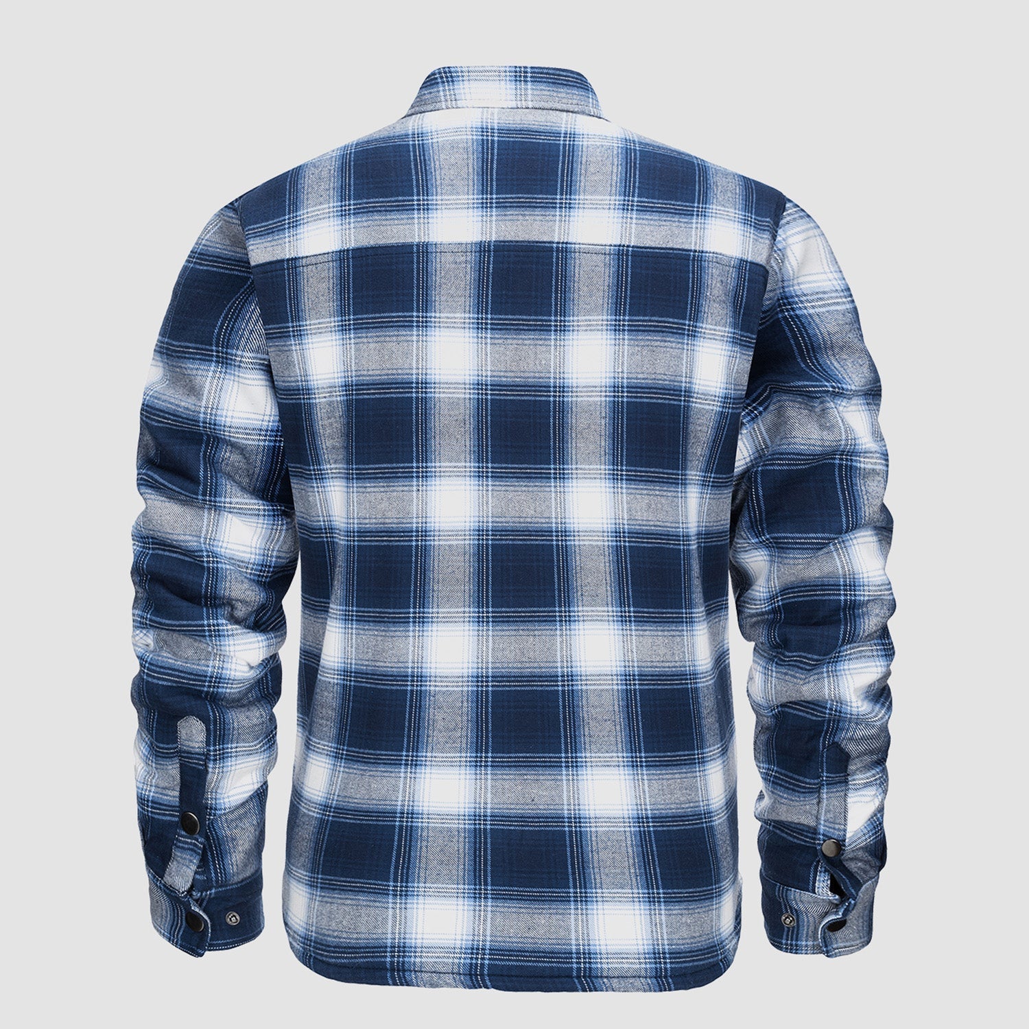 Men's Quilted Flannel Jacket - Warm Winter Padded Shirt