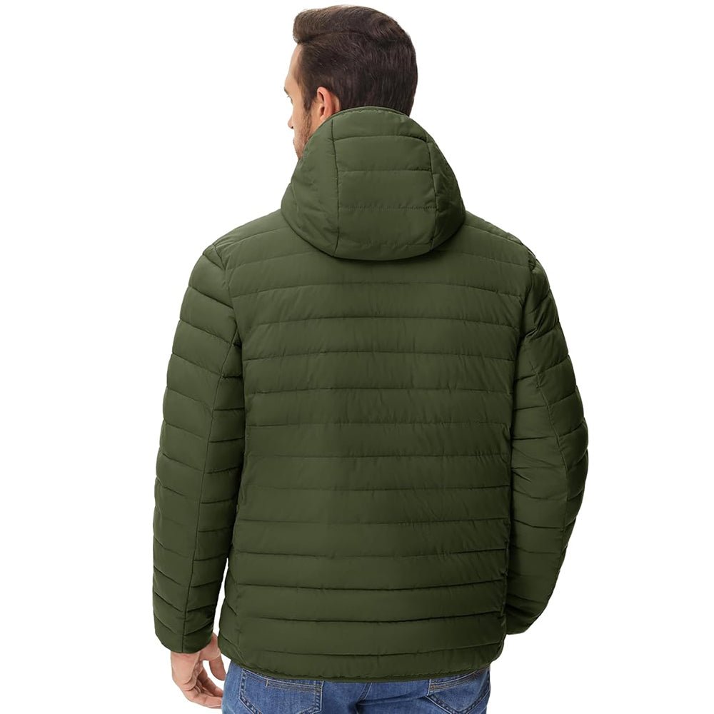 Men's Winter Puffer Jacket Hooded Water Resistant Coat