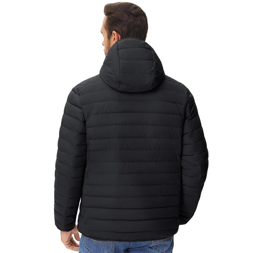 Men's Winter Puffer Jacket Hooded Water Resistant Coat
