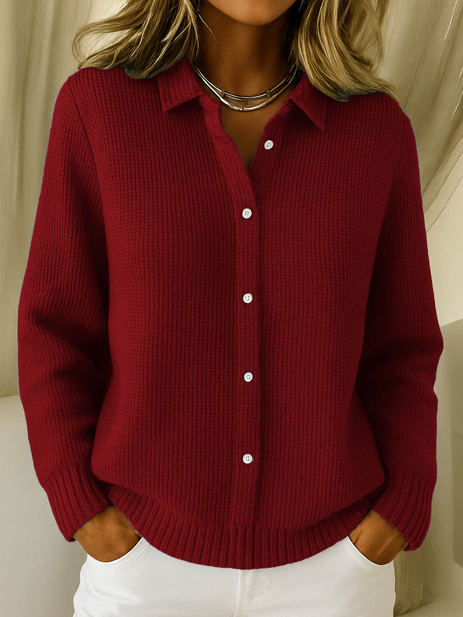 ELAINE™ Classic Knit Button Cardigan