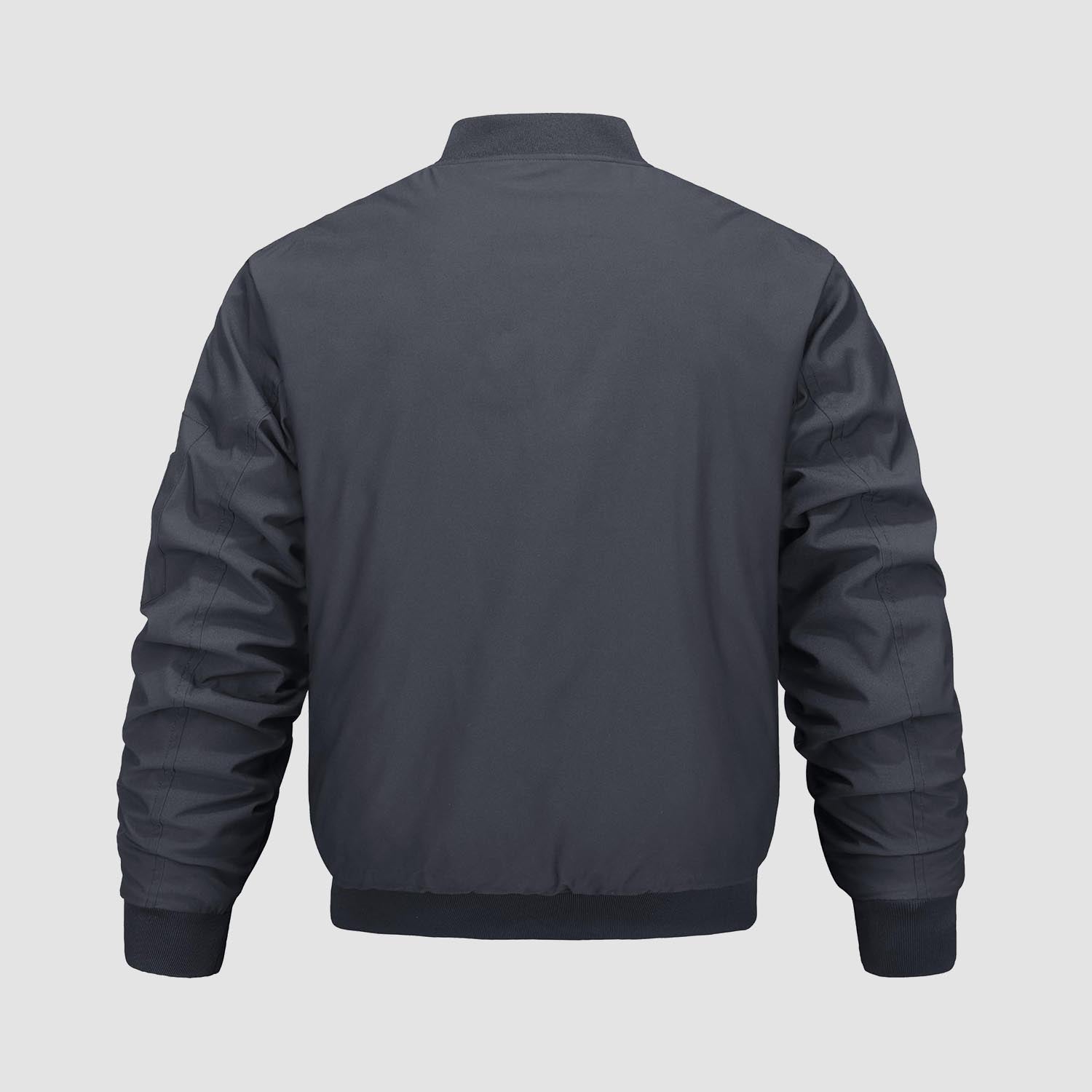 Men's Bomber Jacket, Quilted & Windproof with Pockets
