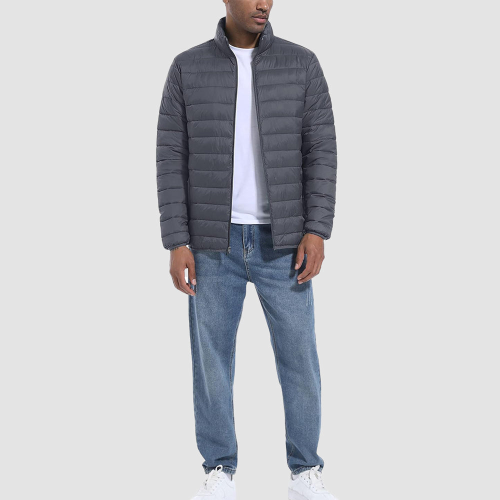 Men's Lightweight Puffer Jacket – Water-Repellent Winter Coat