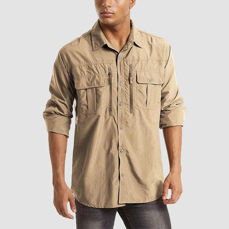Men's Tactical Shirt, Quick-Dry & UV Protection for Hiking