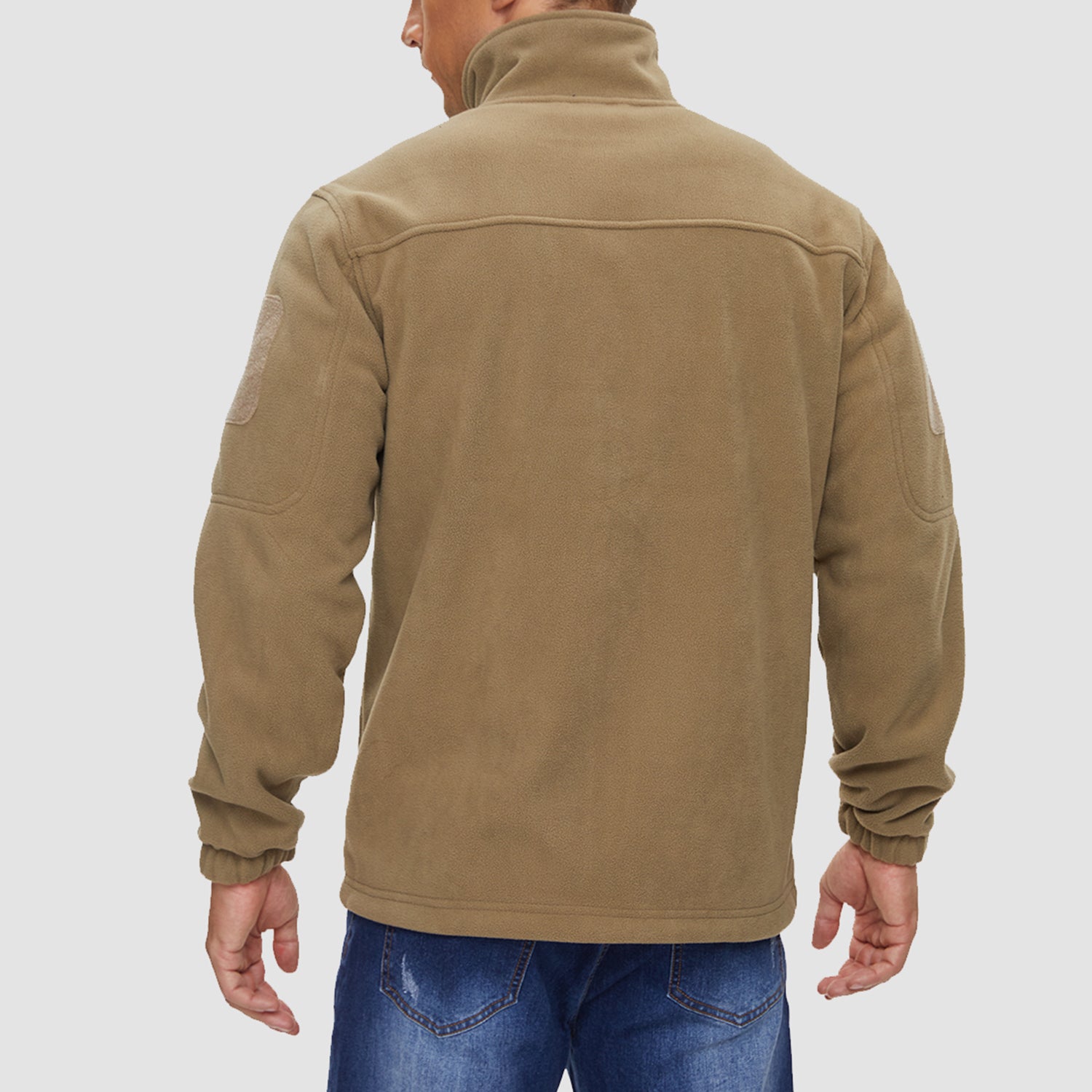 Men's Fleece Tactical Jacket Stand Collar Military Field Jackets