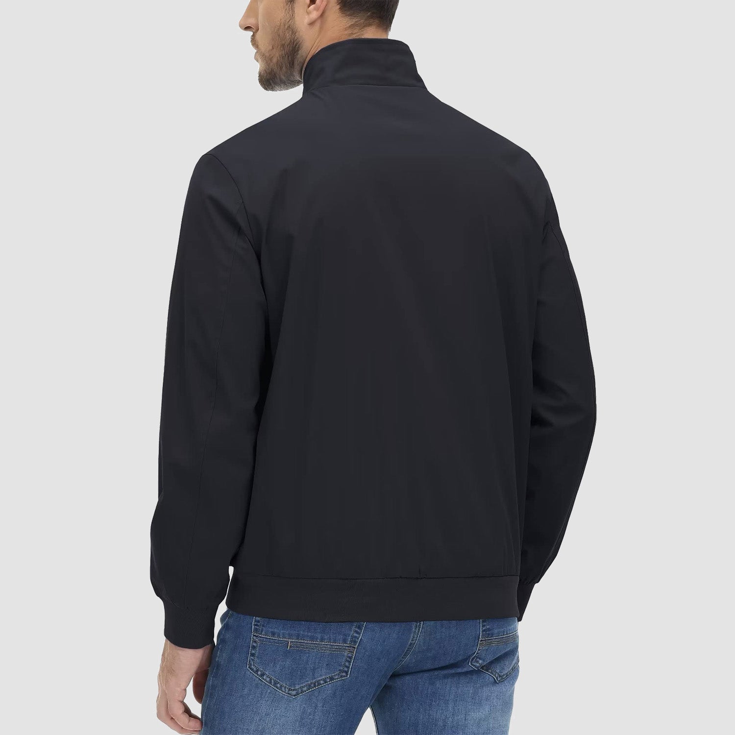 Men's Jacket Stand Collar Lightweight Windproof Outwear