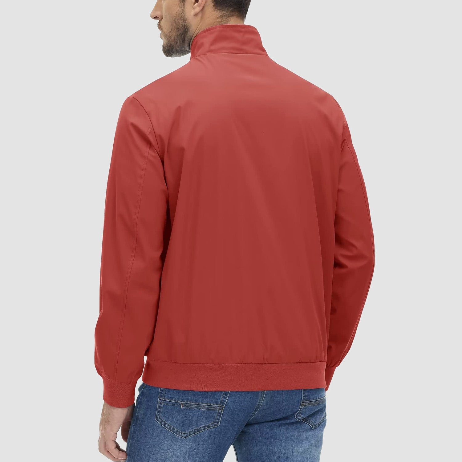 Men's Jacket Stand Collar Lightweight Windproof Outwear