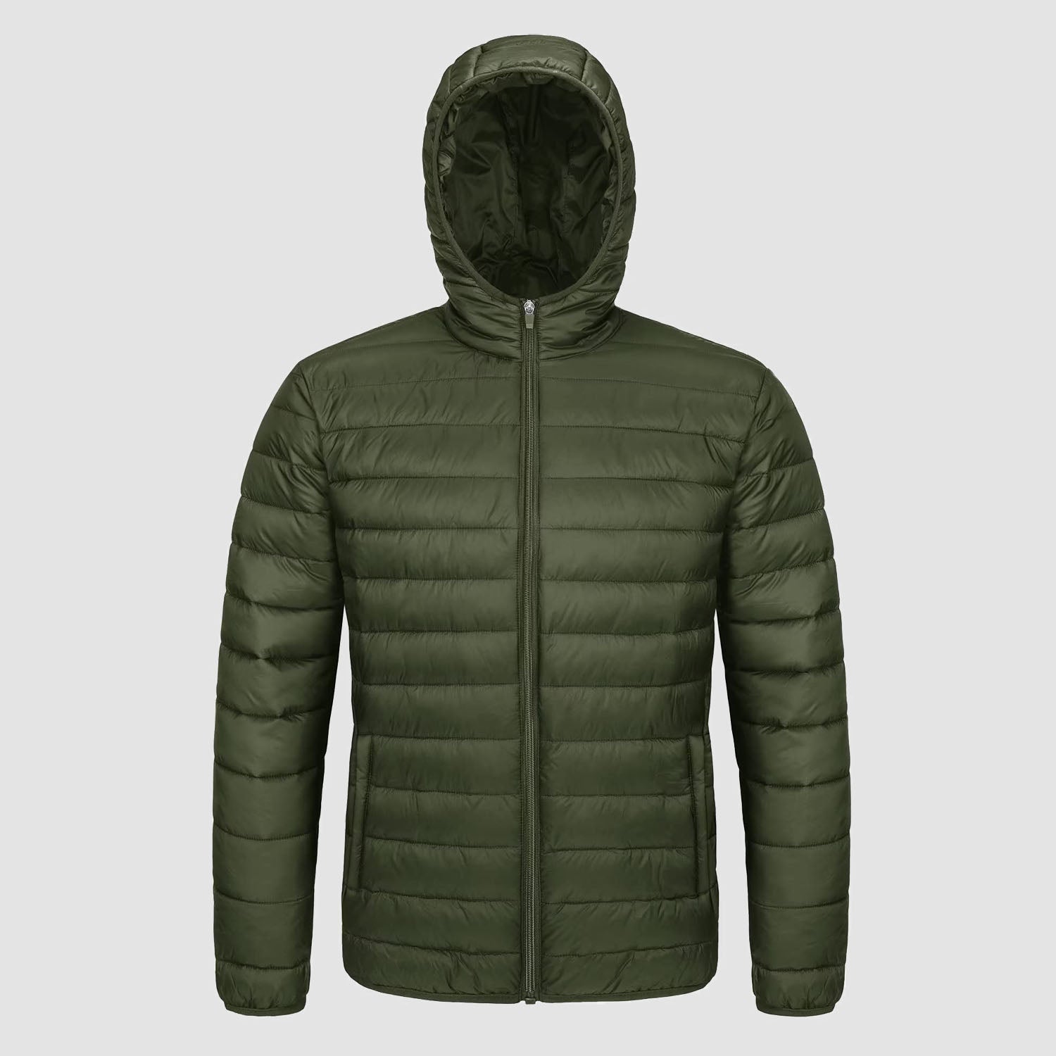 Men's Lightweight Hooded Puffer Jacket - Quilted Winter Coat