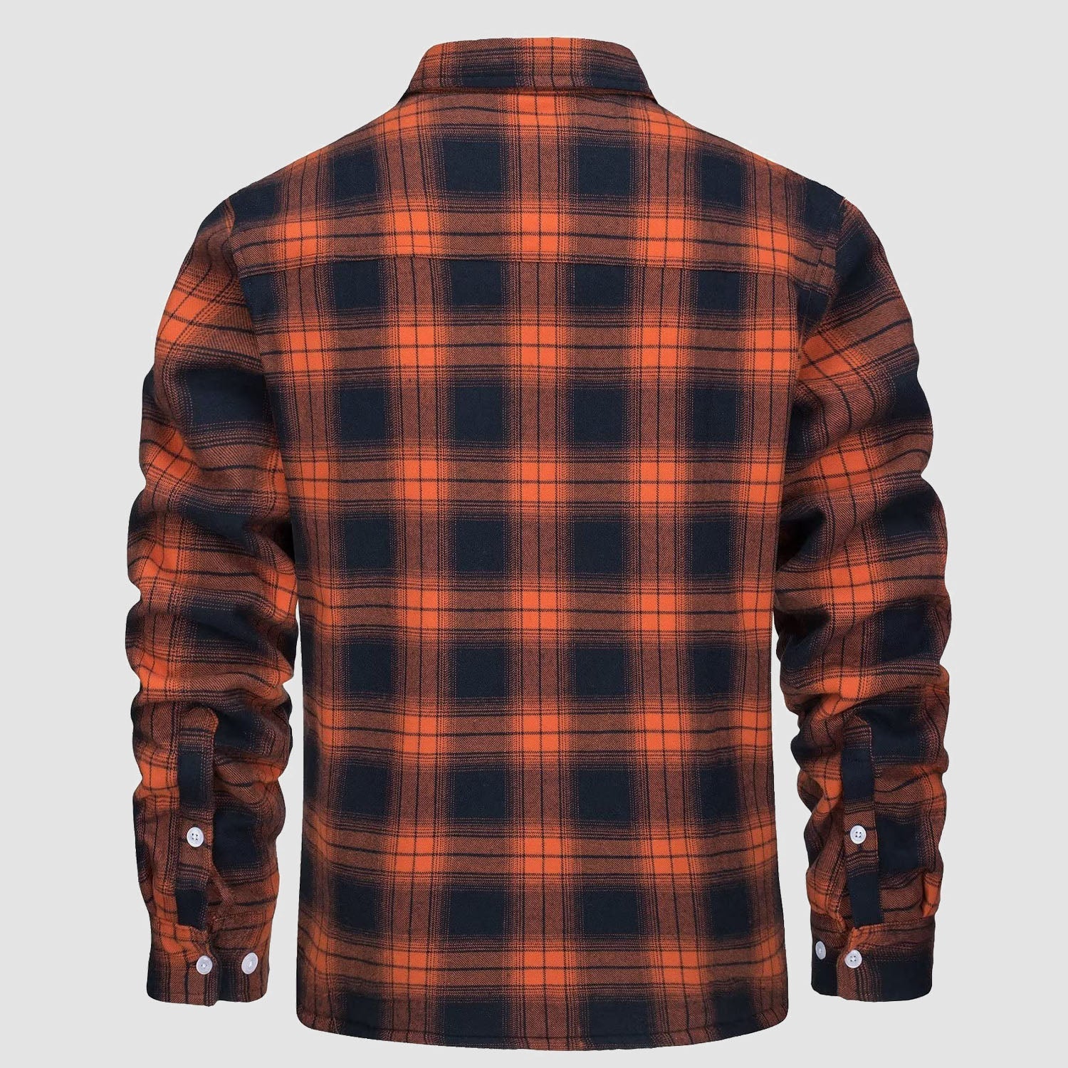 Men's Flannel Shirt Jacket - Fleece Lined Cotton Winter Coat